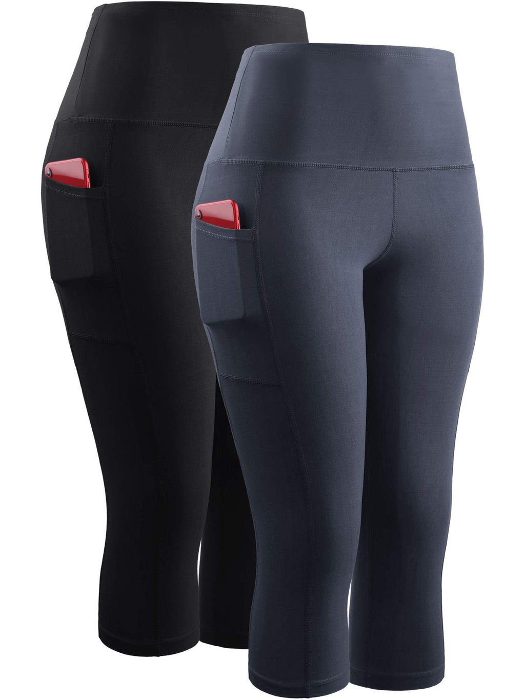 NELEUS Women's Yoga Running Capris Tummy Control High Waist Workout Pants