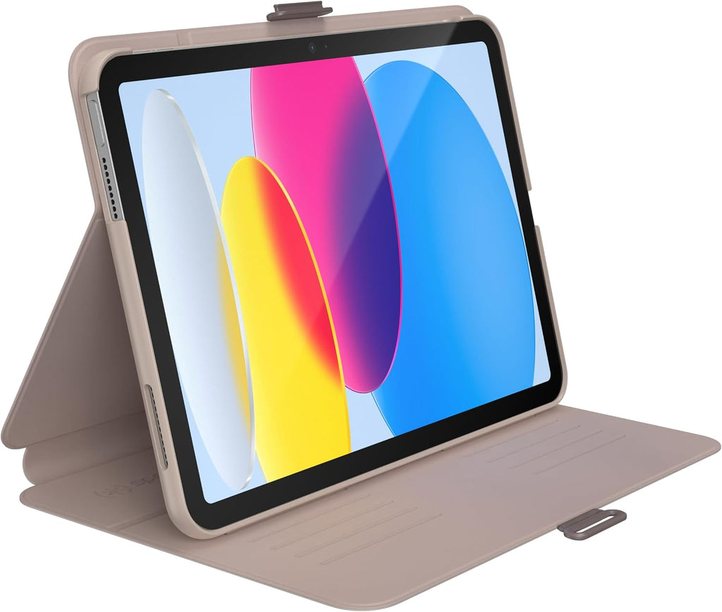 Speck iPad 10th Generation Case 2022 - Slim Multi Range Stand, Hard Back Case -Apple Pencil Holder & Drop Protection - 10.9 Inch iPad, Camera Shield - Plumberry, Crushed Apple, Crepe Pink BalanceFolio
