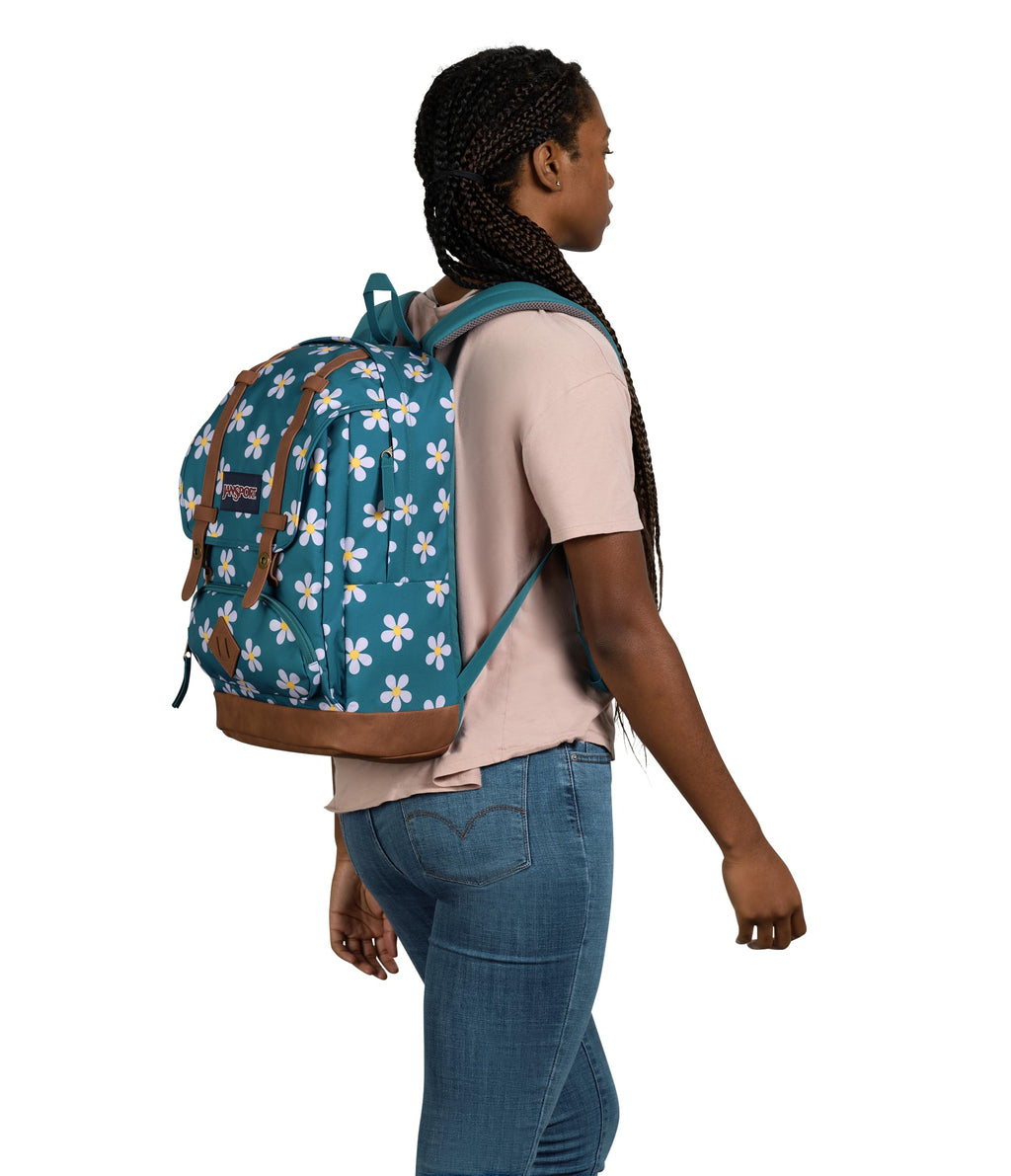 JanSport Cortlandt Laptop Backpack, Misty Rose, 15” Laptop Sleeve-Synthetic Leather Shoulder Computer Bag with Large Compartment, Padded Straps-Book Rucksack for Men, Women