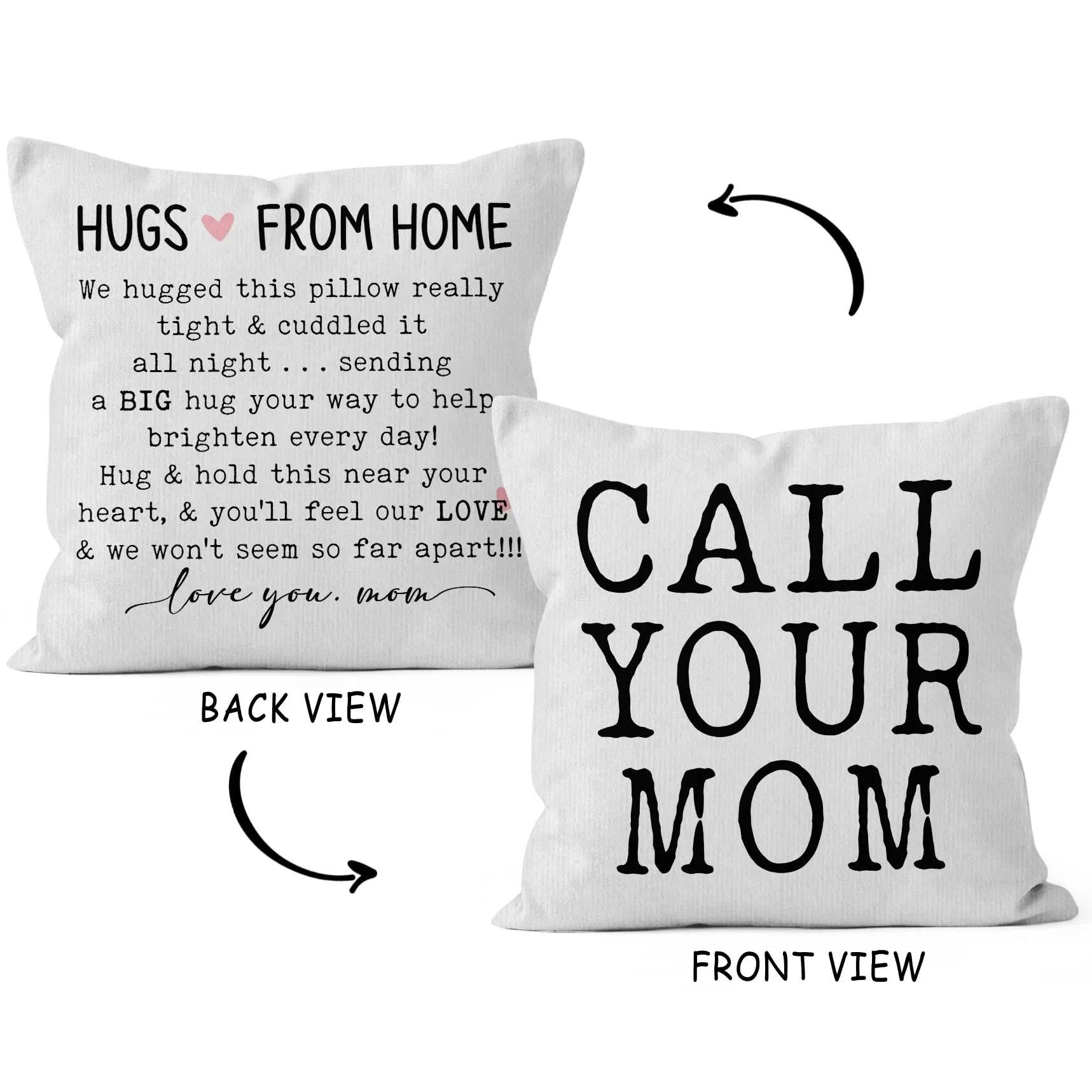 HIWX College Dorm Decor,Funny Have Fun Be Safe Make Good Choices Call Your Mom Decorative 18 x 18 Throw Pillow Cover,Call Your Mom Pillow,Throw Pillows for Dorm Bed Room Student Decor Pillowcase