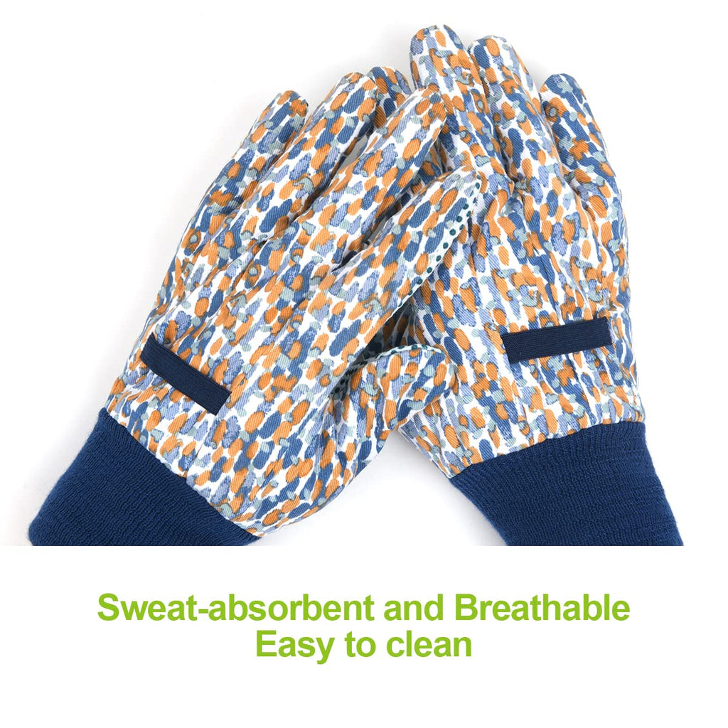 Ainiv Floral Gardening Gloves for Women/Ladies, Non-Slip Garden Work Gloves,Breathable Yard Work Glove Light Working Gloves