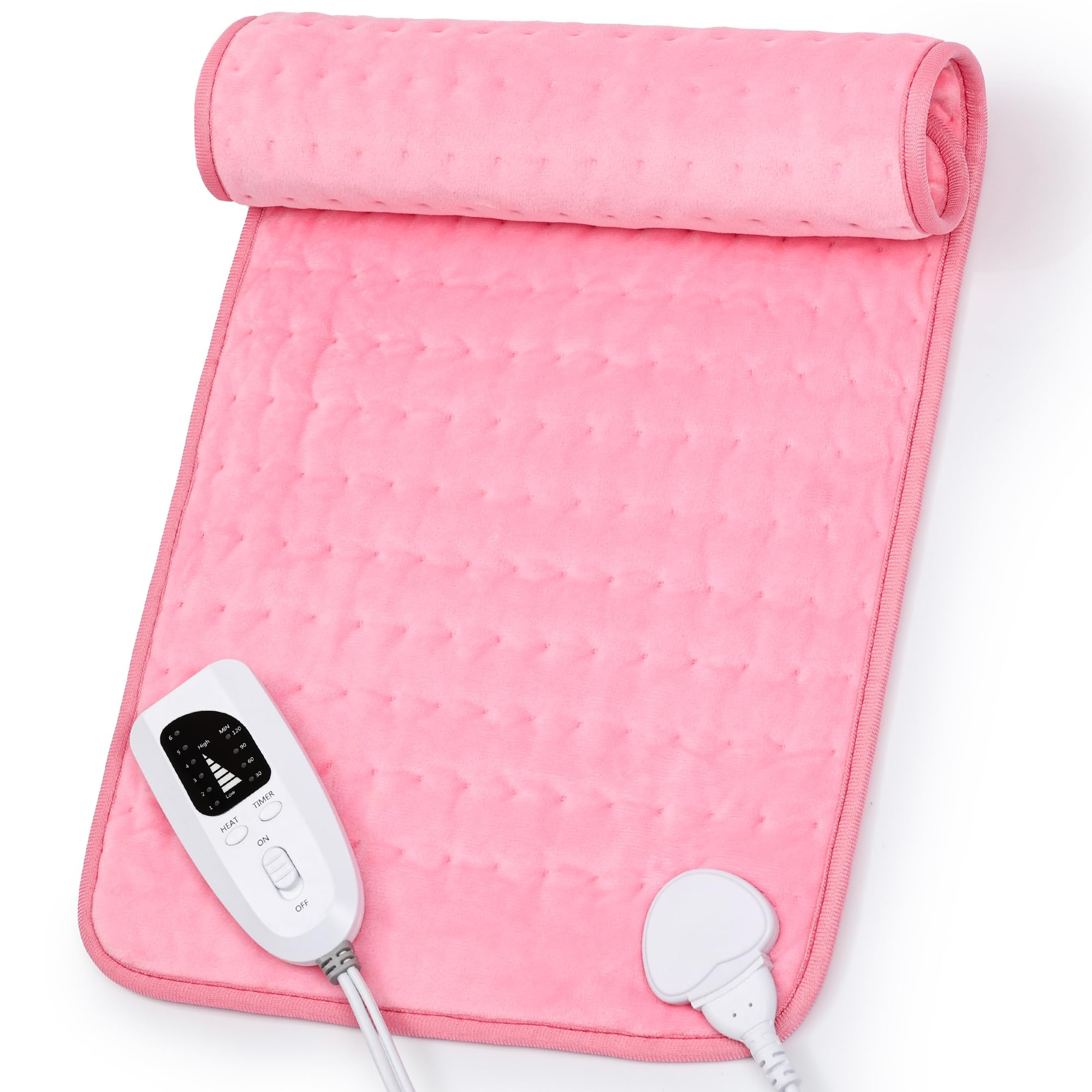 Heating Pad,Heated Blanket,Heating Pad for Back Neck,Silvergray,24x12In | Electric Heating Pad,Dry/Moist Heat Heating Pads,Heating Pads for Shoulder,Abdomen,Knee,Heat Pad for Women Men,Birthday Gift