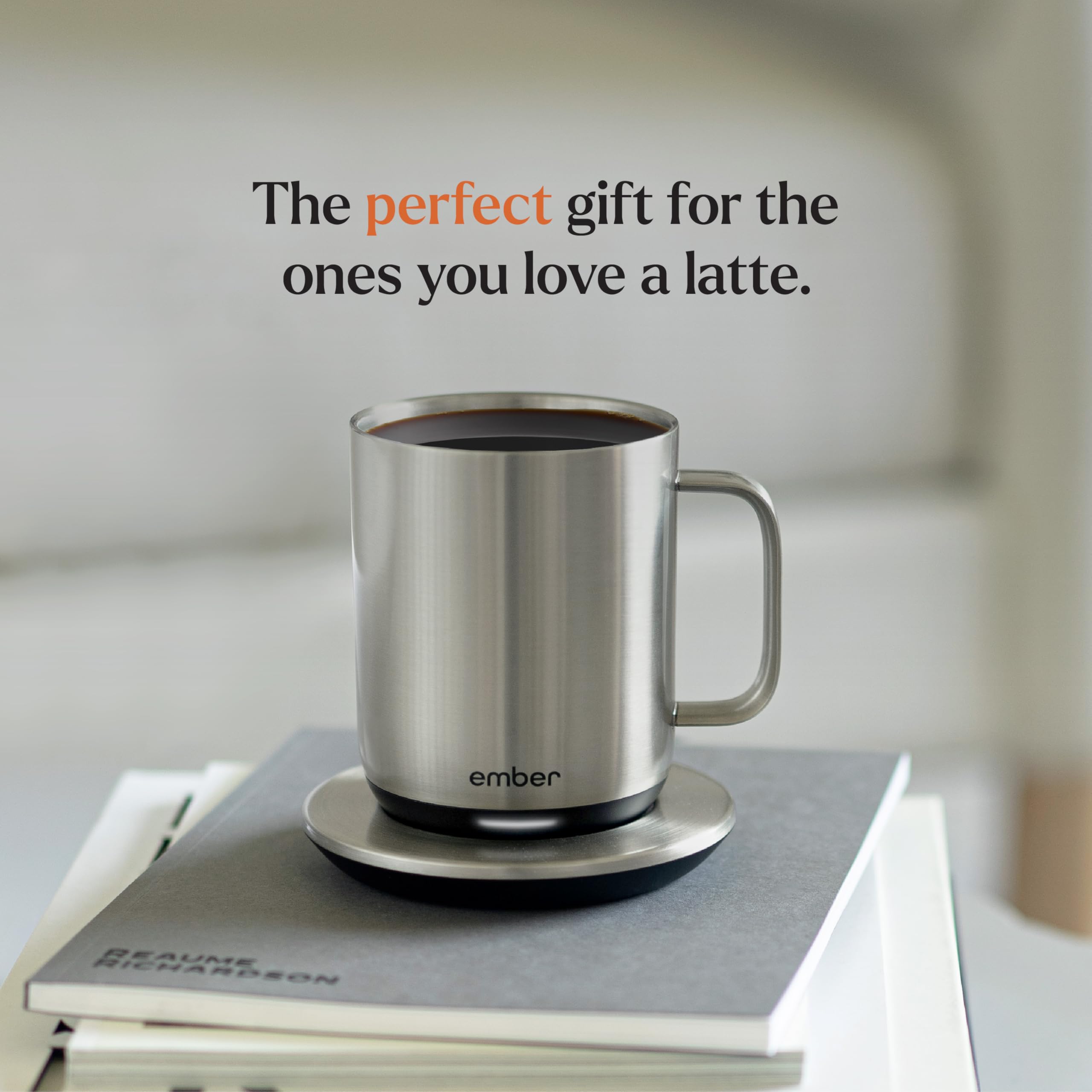 Ember Temperature Control Smart Mug 2, 14 Oz, App-Controlled Heated Coffee Mug with 80 Min Battery Life and Improved Design, White