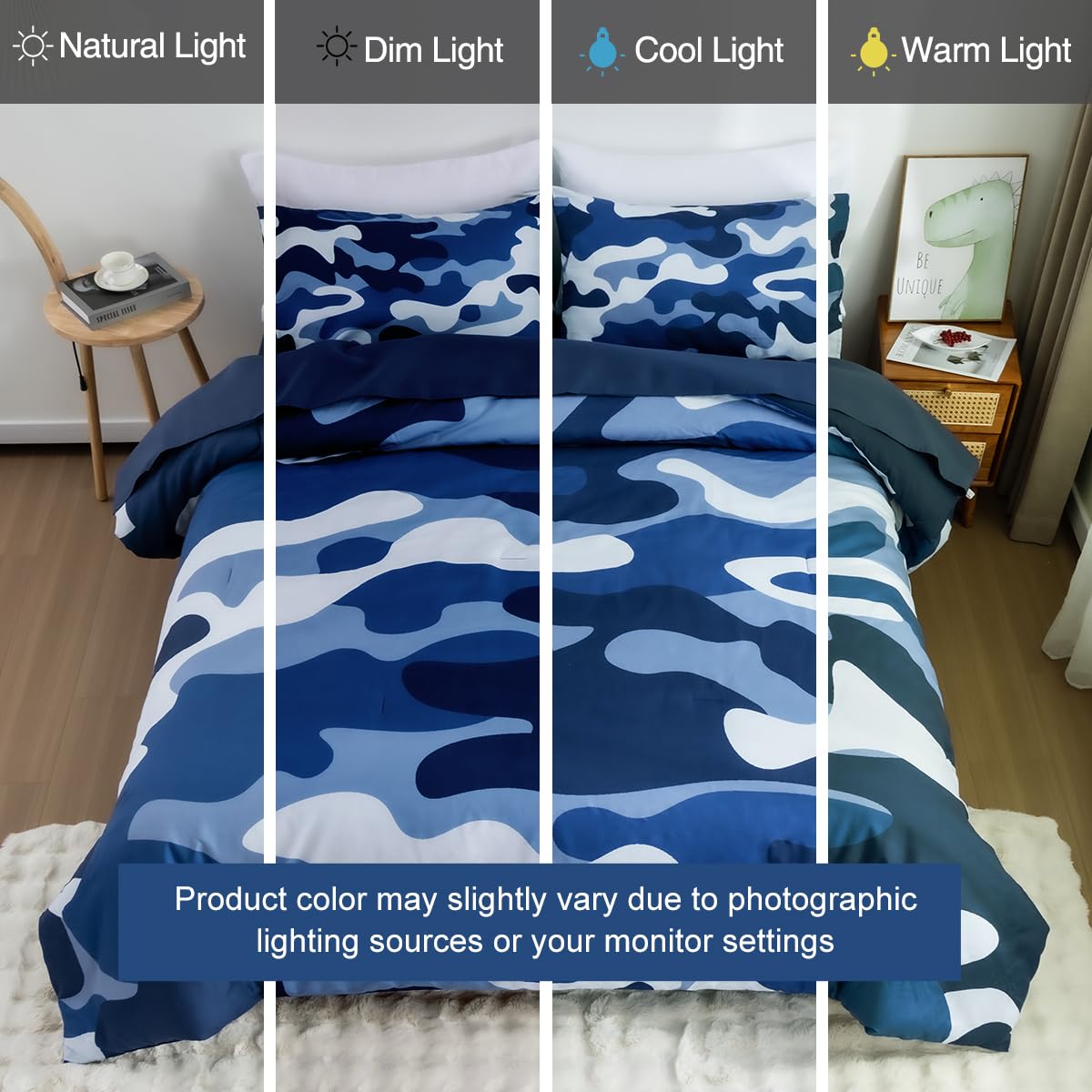 Holawakaka Twin Size Camouflage Bedding Comforter Set with Sheets, Boys Girls Men Camo Bed in A Bag 5 Pieces,Kids Teens Dorm Bed Sets Neutral Farmhouse Lodge Cabin Army Bedspread (Red, Twin)