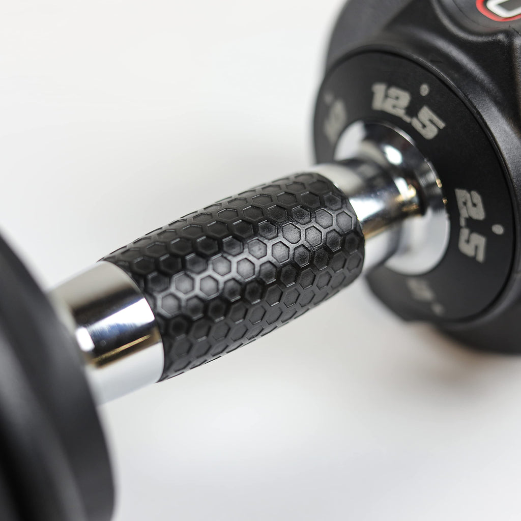 CAP ADJUSTABELL Adjustable Dumbbell Set, Premium Quick Select Adjustable Weights for Strength Training, Singles & Pairs, 12.5 LB, 25 LB & 55 LB, Round & Hex Dumbbells, Multiple Grip Handle Options