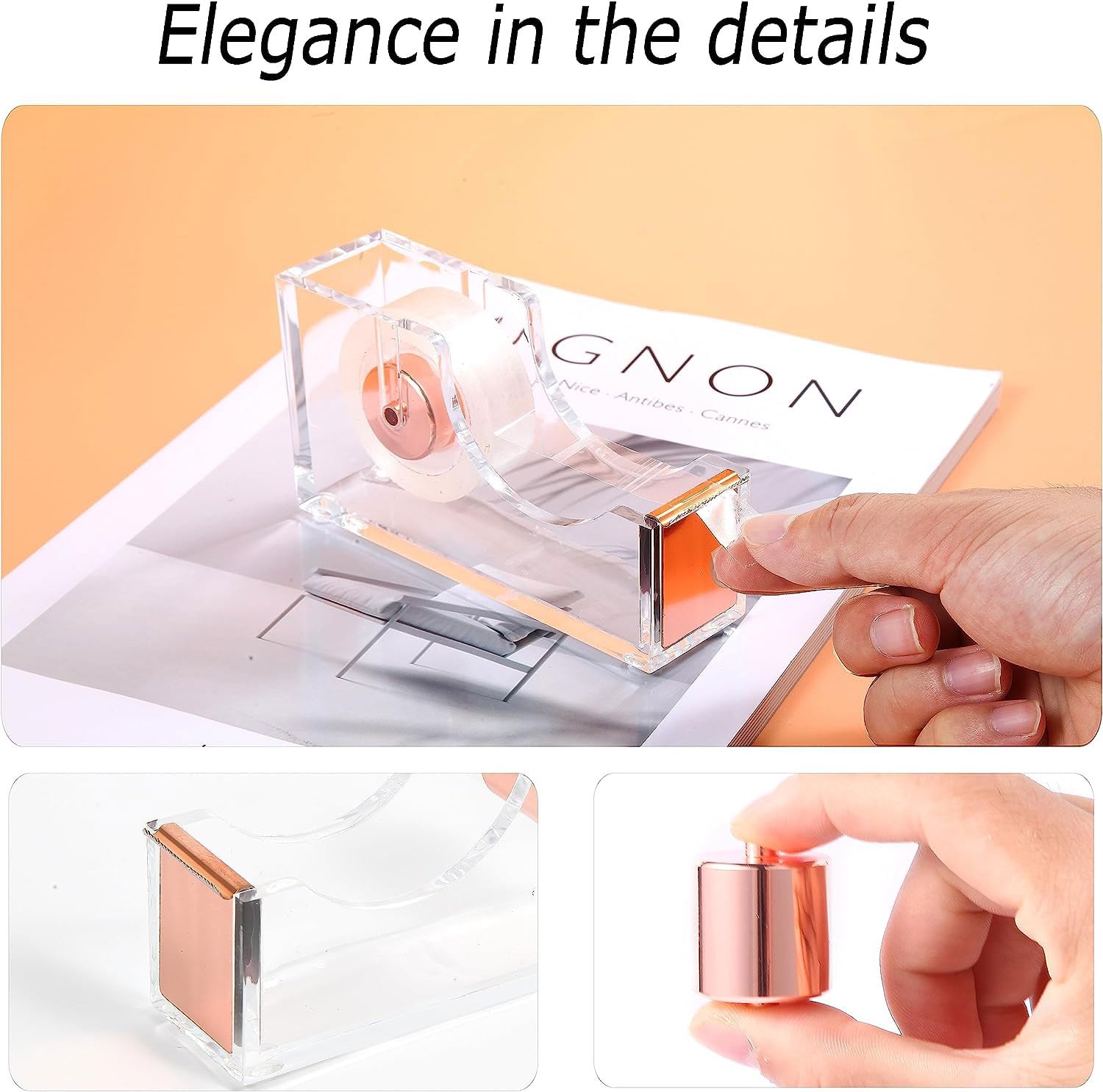 Gawsey Pink Desk Organizers and Accessories with Desk Organizer 360° Rotating Pen Holder and Office Supplies, Cute Stationery Supplies Set