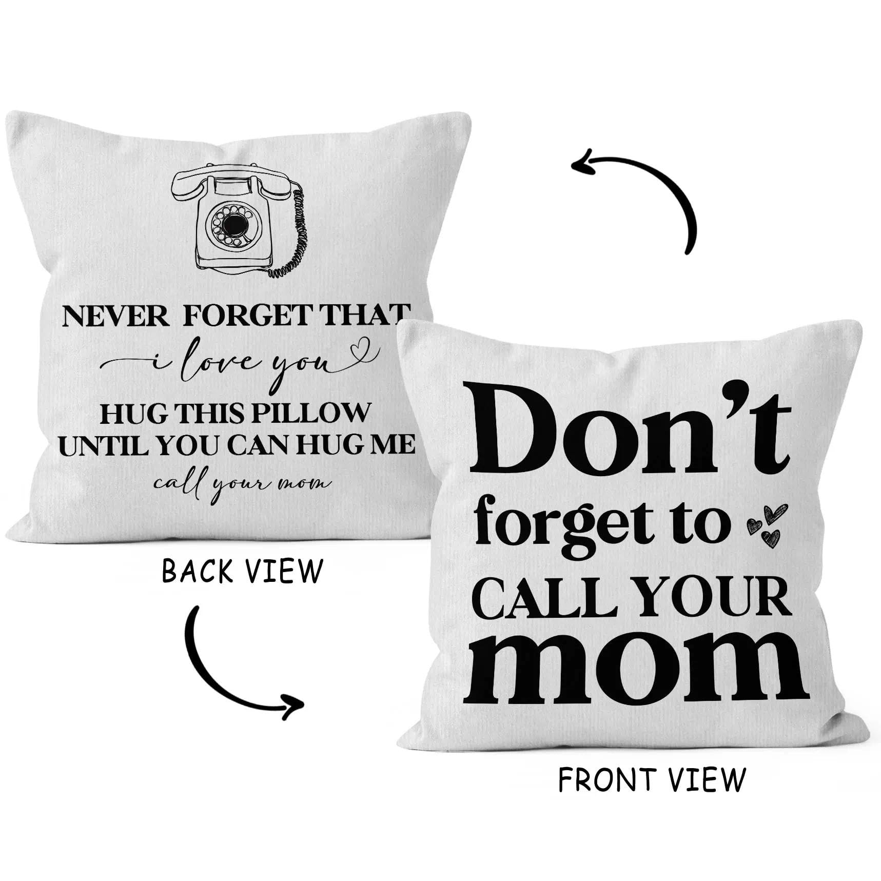 HIWX College Dorm Decor,Funny Have Fun Be Safe Make Good Choices Call Your Mom Decorative 18 x 18 Throw Pillow Cover,Call Your Mom Pillow,Throw Pillows for Dorm Bed Room Student Decor Pillowcase