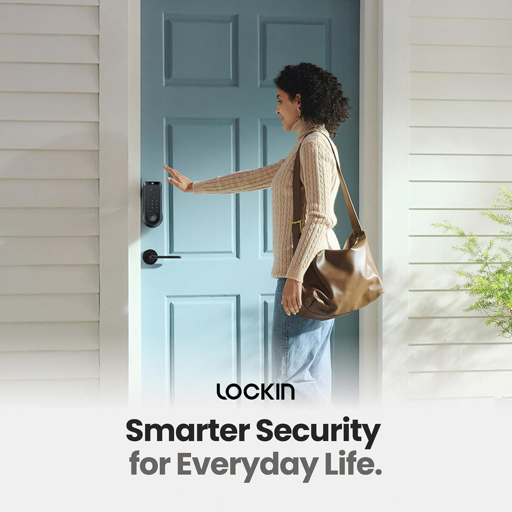 Lockin Venoris Smart Lock - Palm Vein & Fingerprint Keyless Entry Door Lock - 6 Unlock Methods - Built-in WiFi - Smart Home Compatible - No Monthly Subscription - 7-Month Battery Life