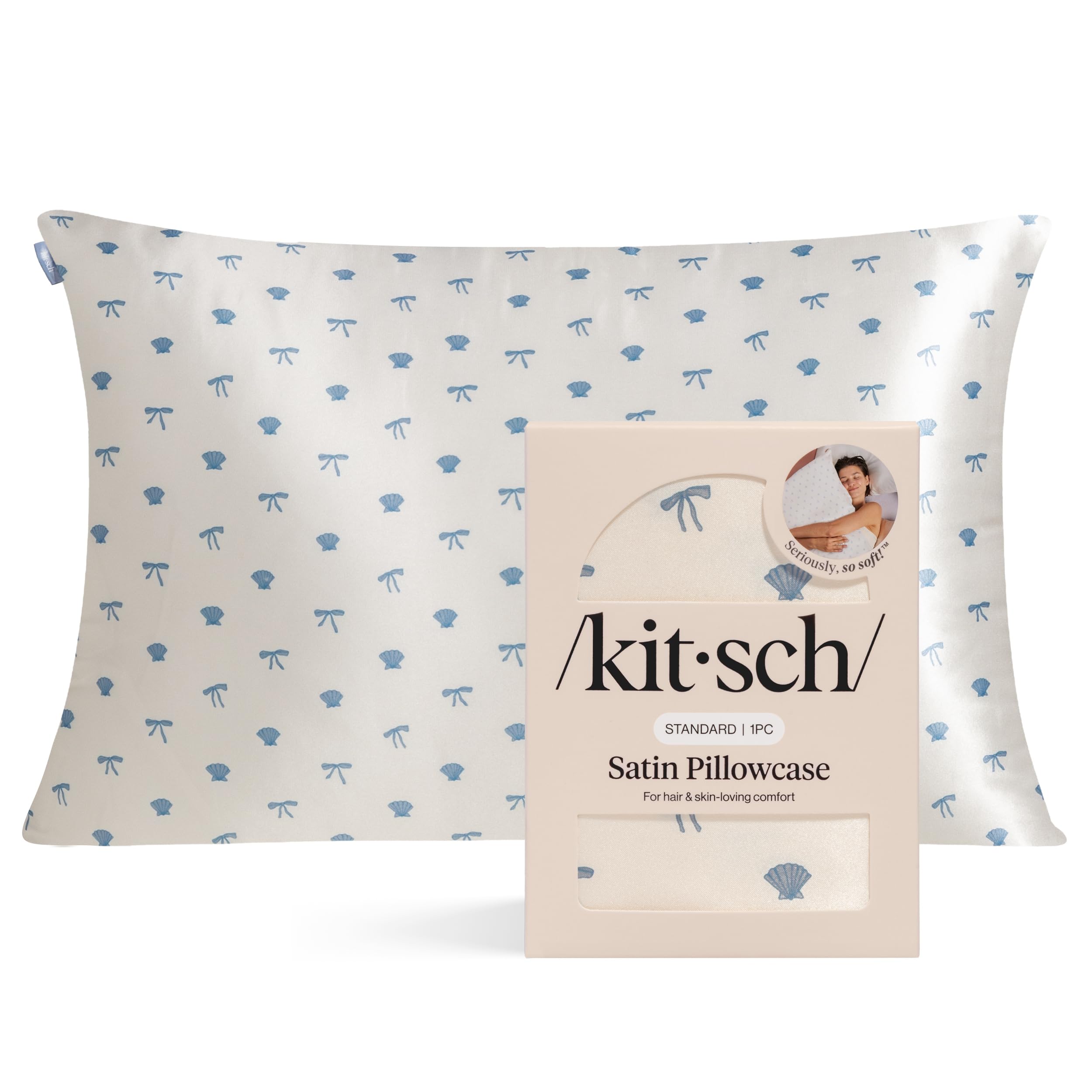 Kitsch Satin Pillowcase with Zipper - Standard Size, Leopard | Softer Than Silk Pillow Cases, Smooth Cooling Satin Pillow Case for Hair and Skin, Wrinkle-Free, Machine Washable