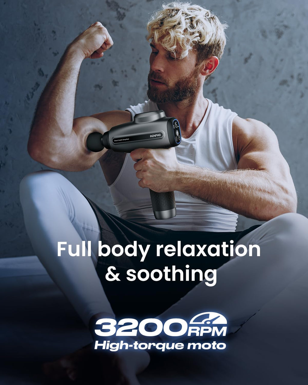 RENPHO Active Thermacool 2 Massage Gun with Heat and Cold, VA Display | Handheld 10mm Deep Tissue Massager for Neck, Back, Muscle Comfort, FSA Eligible Gift for Men, Athletes, Women, HSA