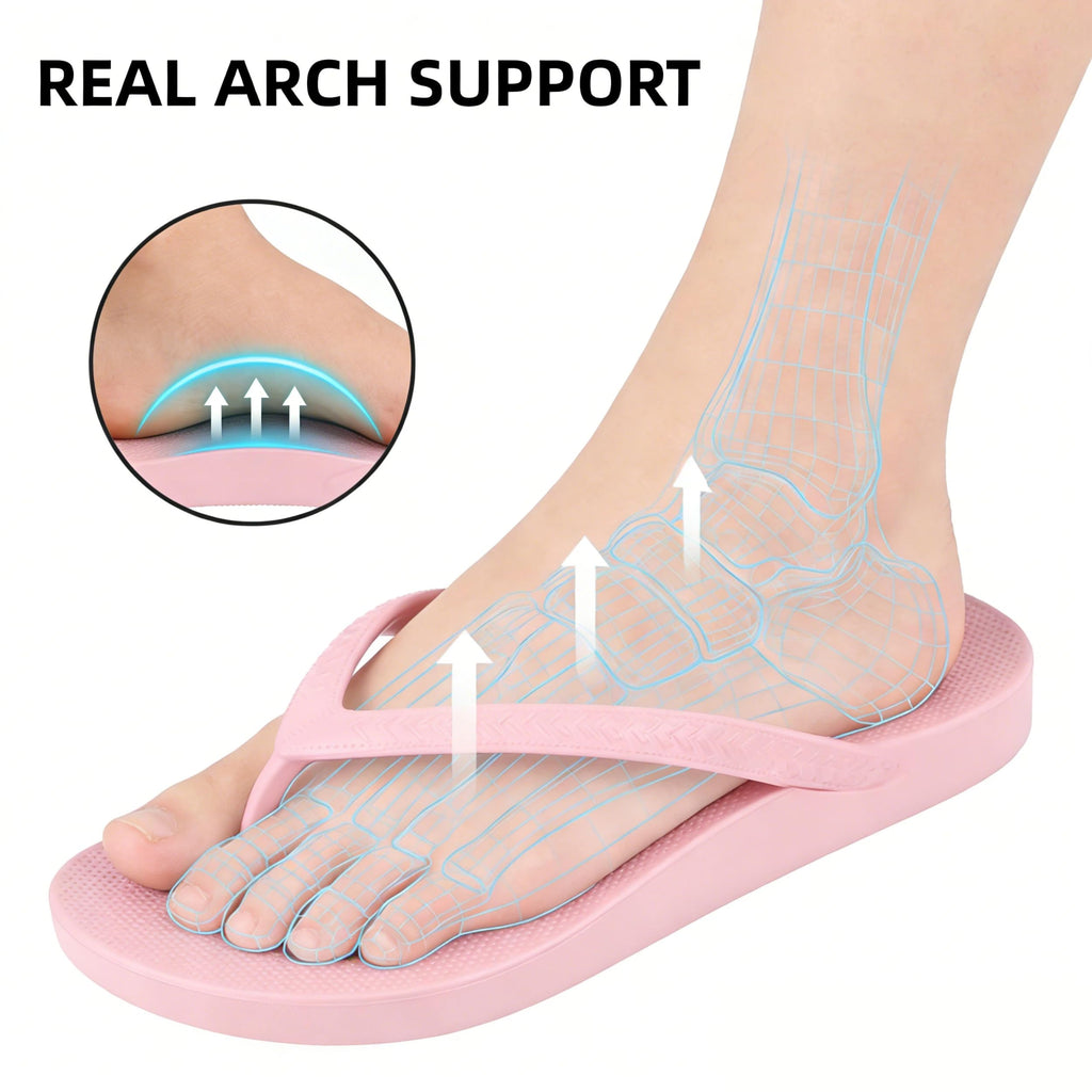 Shower Shoes for Men & Women, Non-Slip Slippers Quickly Drying Sandals, Arch Support Flip Flops for Beach Pool Bath Gym College Dorm