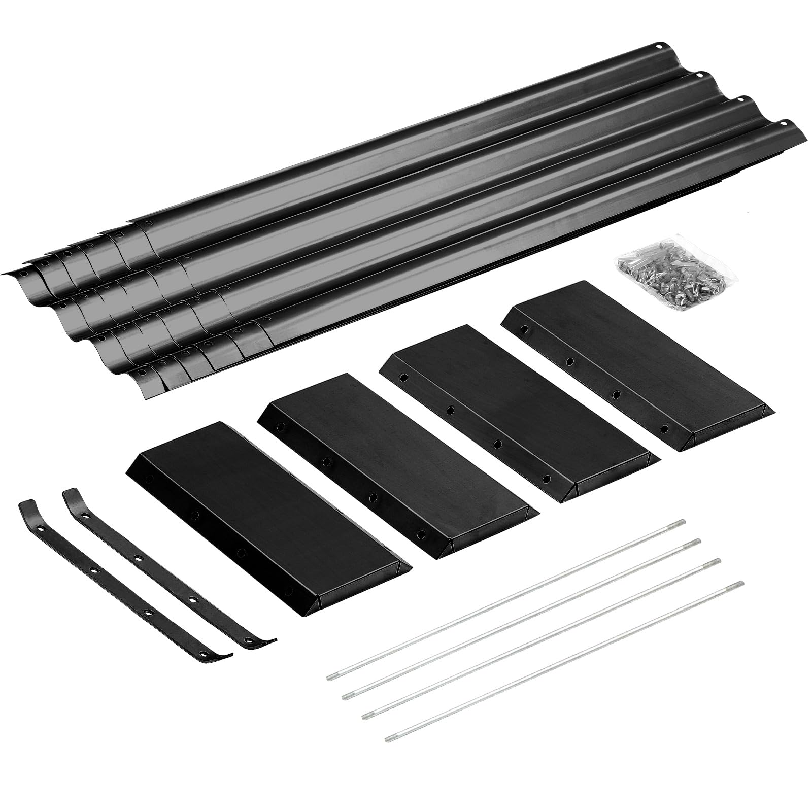 Land Guard 3 Pack 8×4×1ft Galvanized Metal Raised Garden Bed, Metal Planter Kit Box Outdoor for Deep-Rooted Vegetables, Flowers, Green and Herbs, Silver