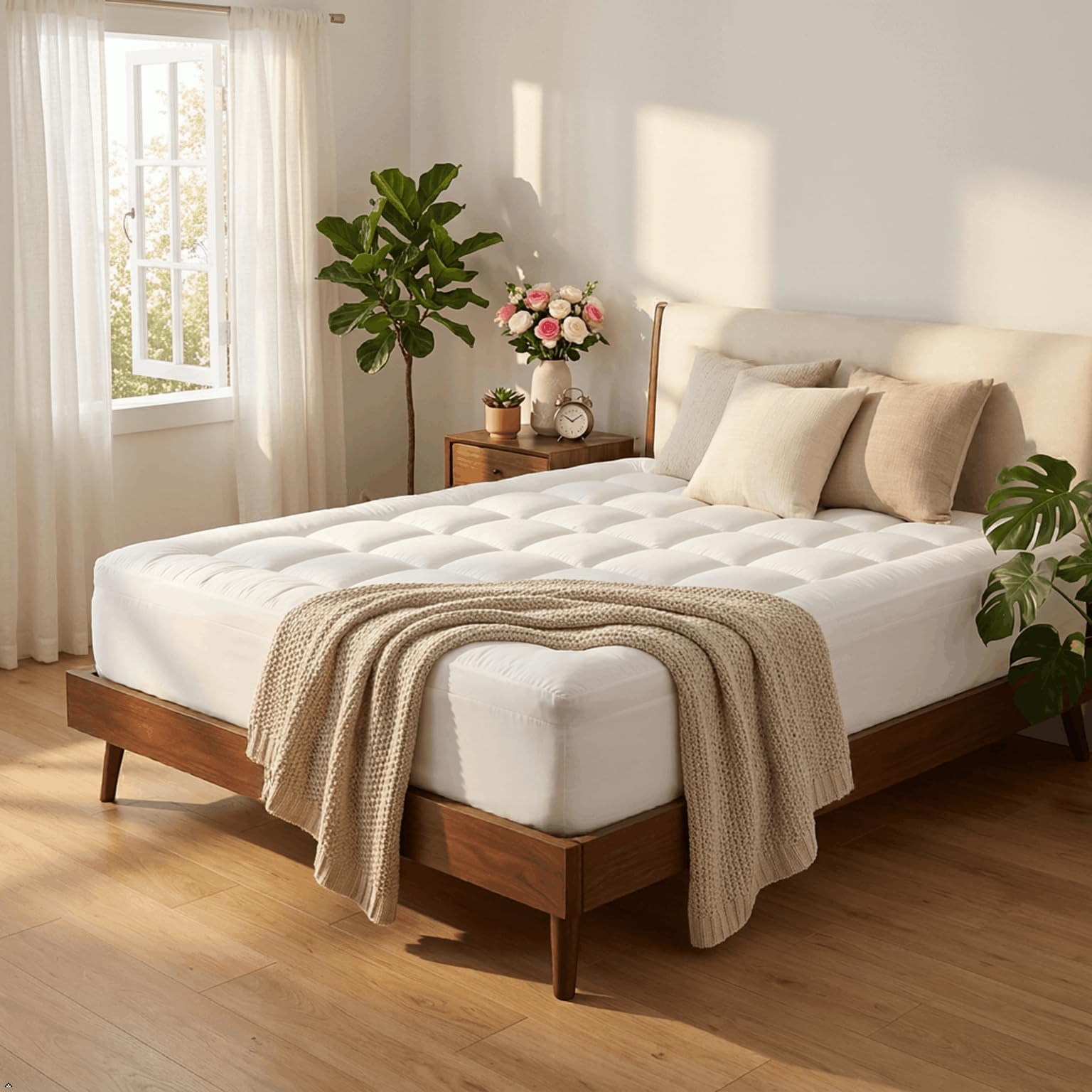 ELEMUSE Twin XL Dorm Dual Layer 3 Inch Memory Foam Mattress Topper for College, Dorm Room Essentials, 2 Inch Cooling Gel Foam and 1 Inch Soft Pillow Top Bed Pad,Back to School Comfortable Support