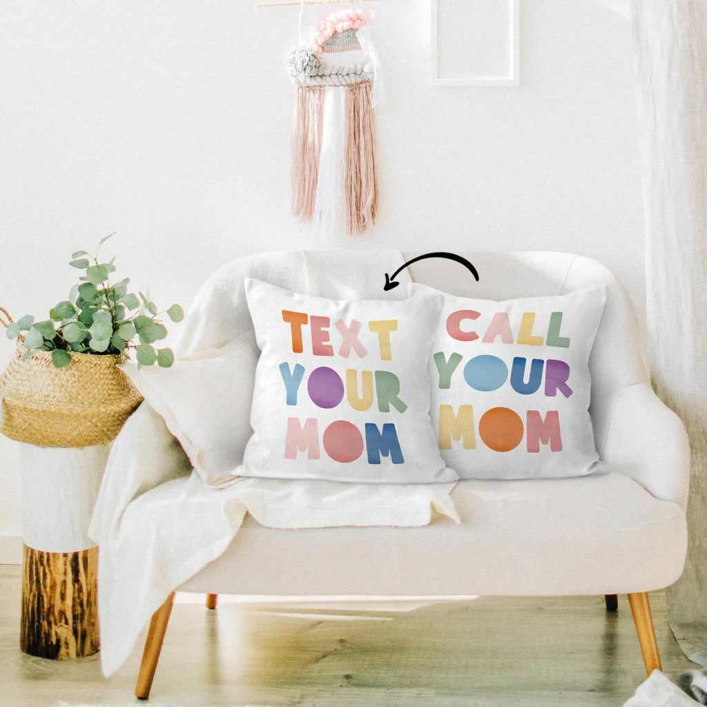 HIWX College Dorm Decor,Funny Have Fun Be Safe Make Good Choices Call Your Mom Decorative 18 x 18 Throw Pillow Cover,Call Your Mom Pillow,Throw Pillows for Dorm Bed Room Student Decor Pillowcase