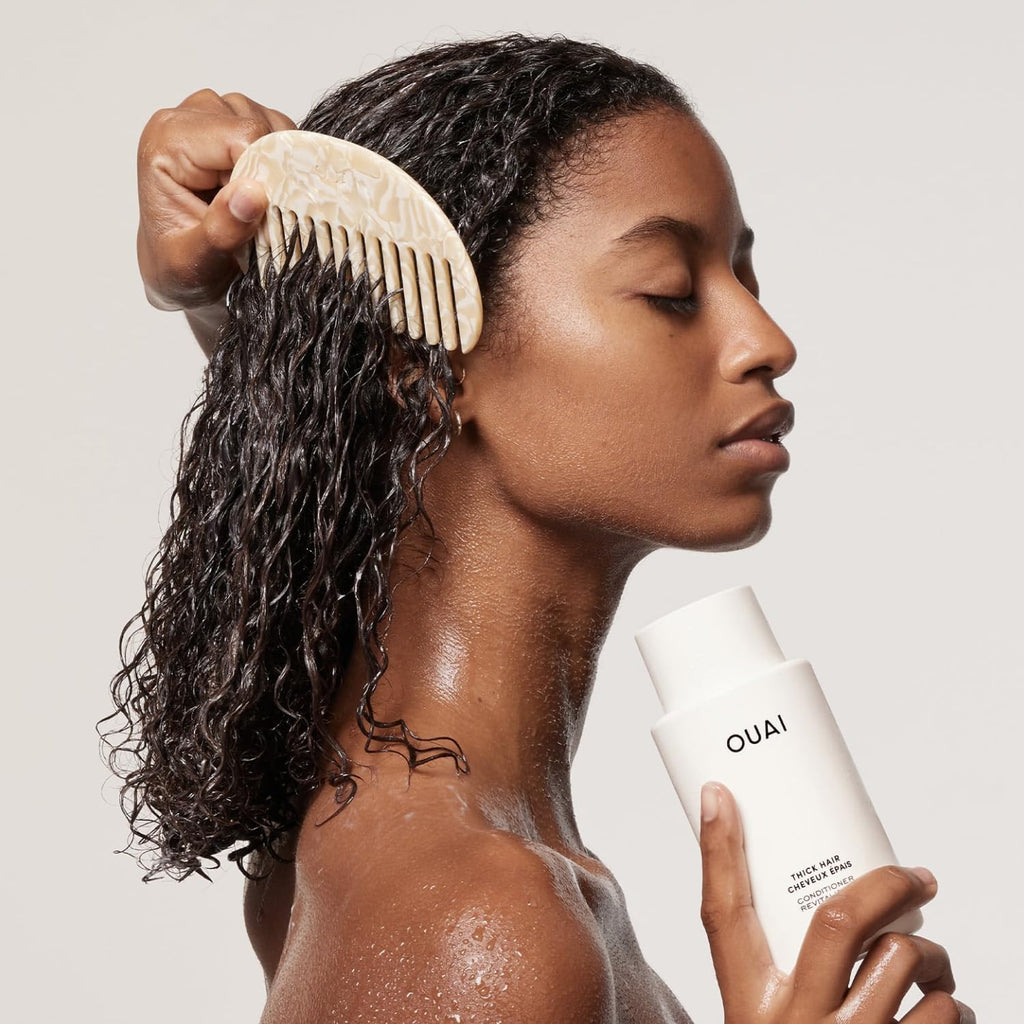 OUAI Fine Hair Conditioner - Volumizing Conditioner for Fine Hair Made with Keratin, Biotin and Chia Seed Oil - Adds Softness, Bounce and Volume - Free from Parabens, Sulfates, and Phthalates (10 Oz)