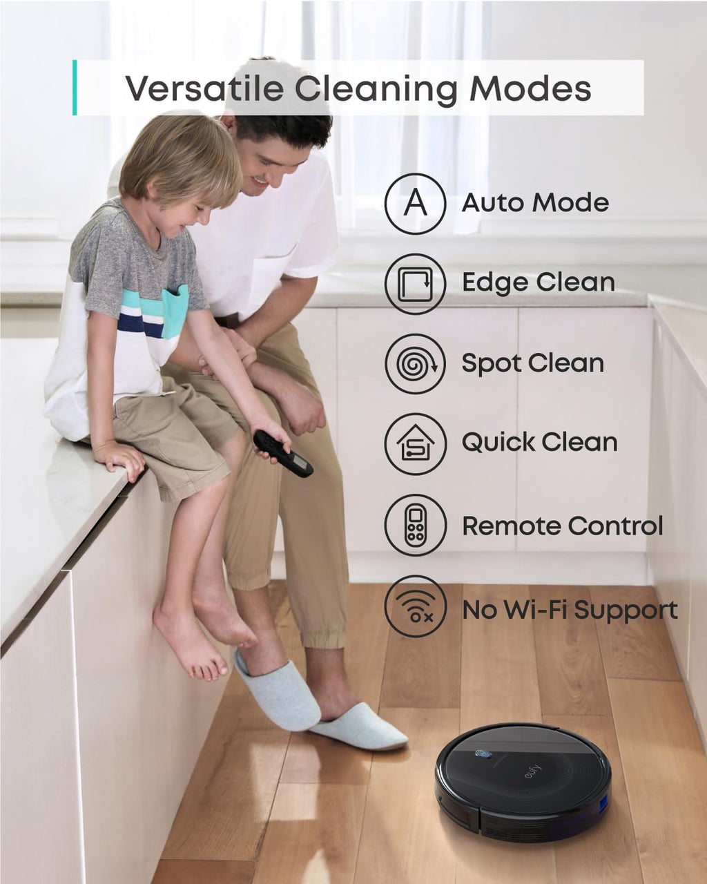eufy 11S MAX Robot Vacuum Cleaner, Super Thin, Quiet | Self-Charging, Easy to use, Cleans Hard Floors to Medium-Pile Carpets, Black
