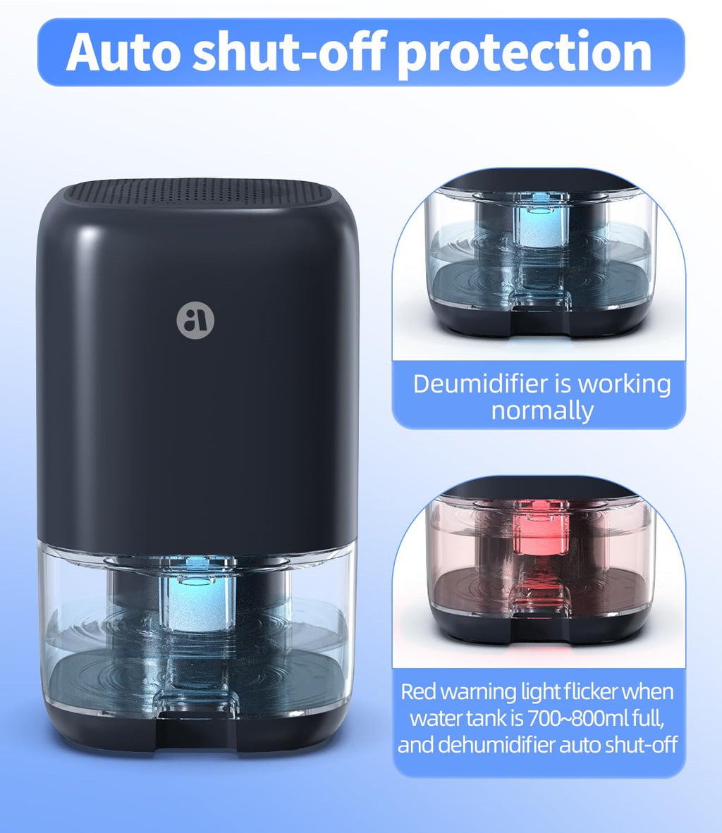 Dehumidifier, 35 OZ Small Dehumidifiers for Bedroom for Home, Quiet with Auto Shut Off, Dehumidifiers for Bedroom (280 sq. ft), Bathroom, RV, Closet, White