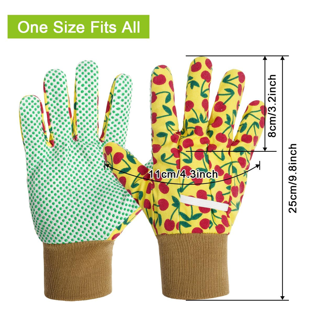 Ainiv Floral Gardening Gloves for Women/Ladies, Non-Slip Garden Work Gloves,Breathable Yard Work Glove Light Working Gloves