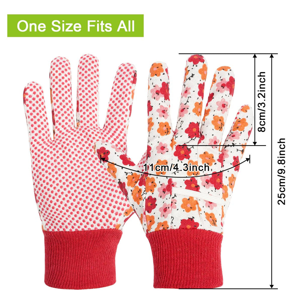 Ainiv Floral Gardening Gloves for Women/Ladies, Non-Slip Garden Work Gloves,Breathable Yard Work Glove Light Working Gloves