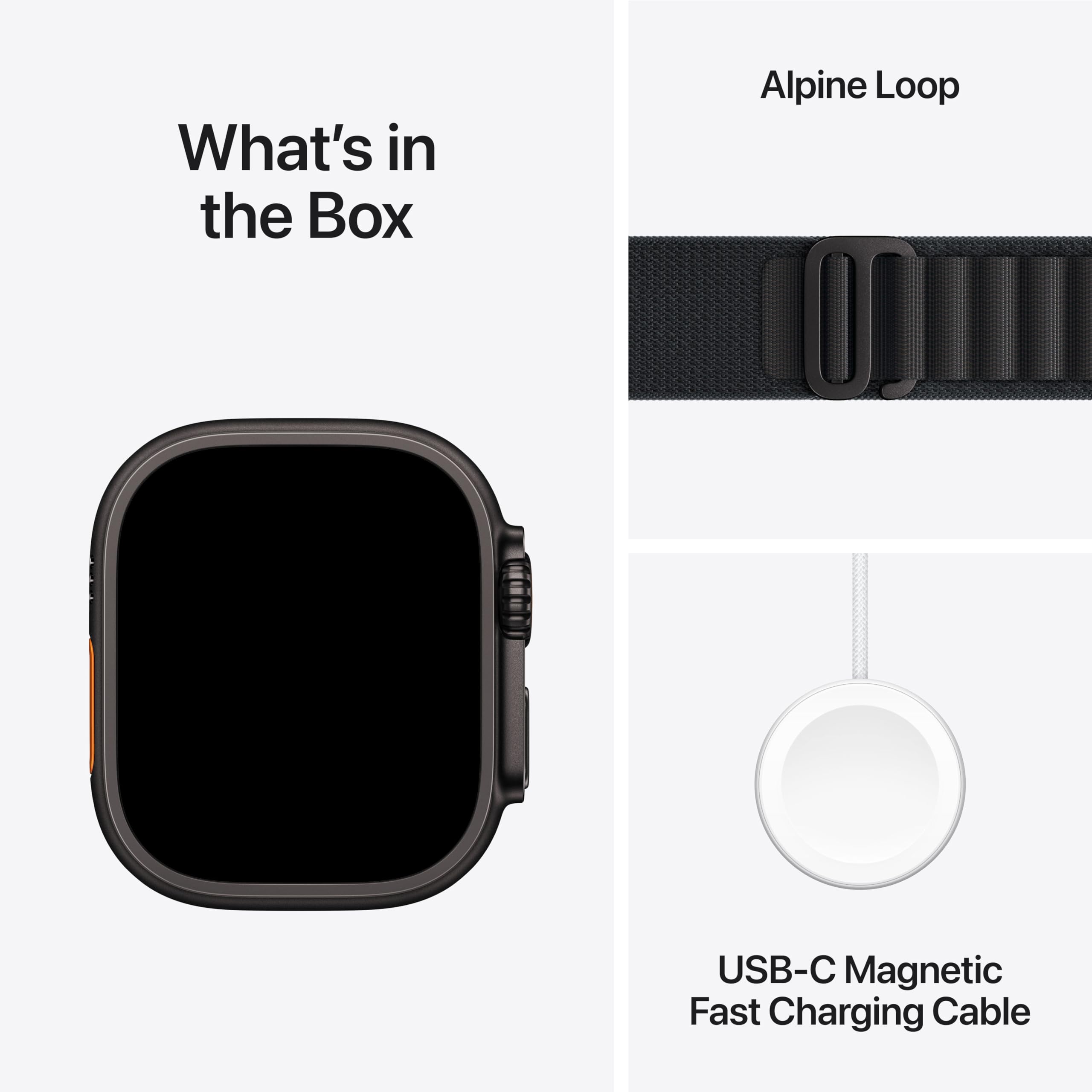 Apple Watch Ultra 3 [GPS + Cellular 49mm] Running & Multisport Smartwatch w/Rugged Titanium Case w/Black/Charcoal Trail Loop - S/M. Satellite Communications, Advanced Health & Fitness Tracking