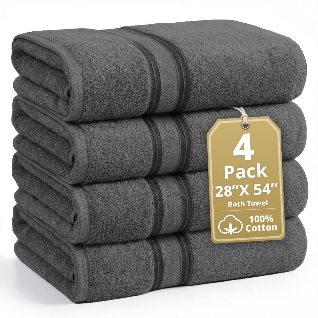 LANE LINEN Bathroom Towels Set of 18 – Zero Twist, 100% Mercerized Cotton Towel, 6 Bath, 6 Handtowel & 6 Washcloths, Luxury Hotel Design, Perfect for Salon & Guests, Machine Washable – Cerulean Blue