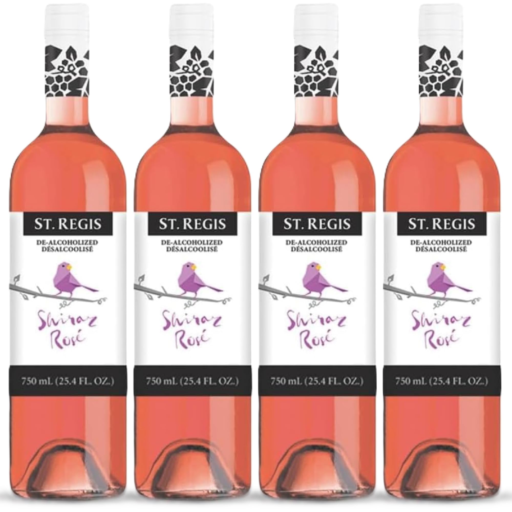 ST. REGIS Non-Alcoholic Cabernet Sauvignon, 25.4 Fl Oz (6 Pack) - Low Calorie, Low Sugar - Fruity & Spicy Rich Flavor from Spain