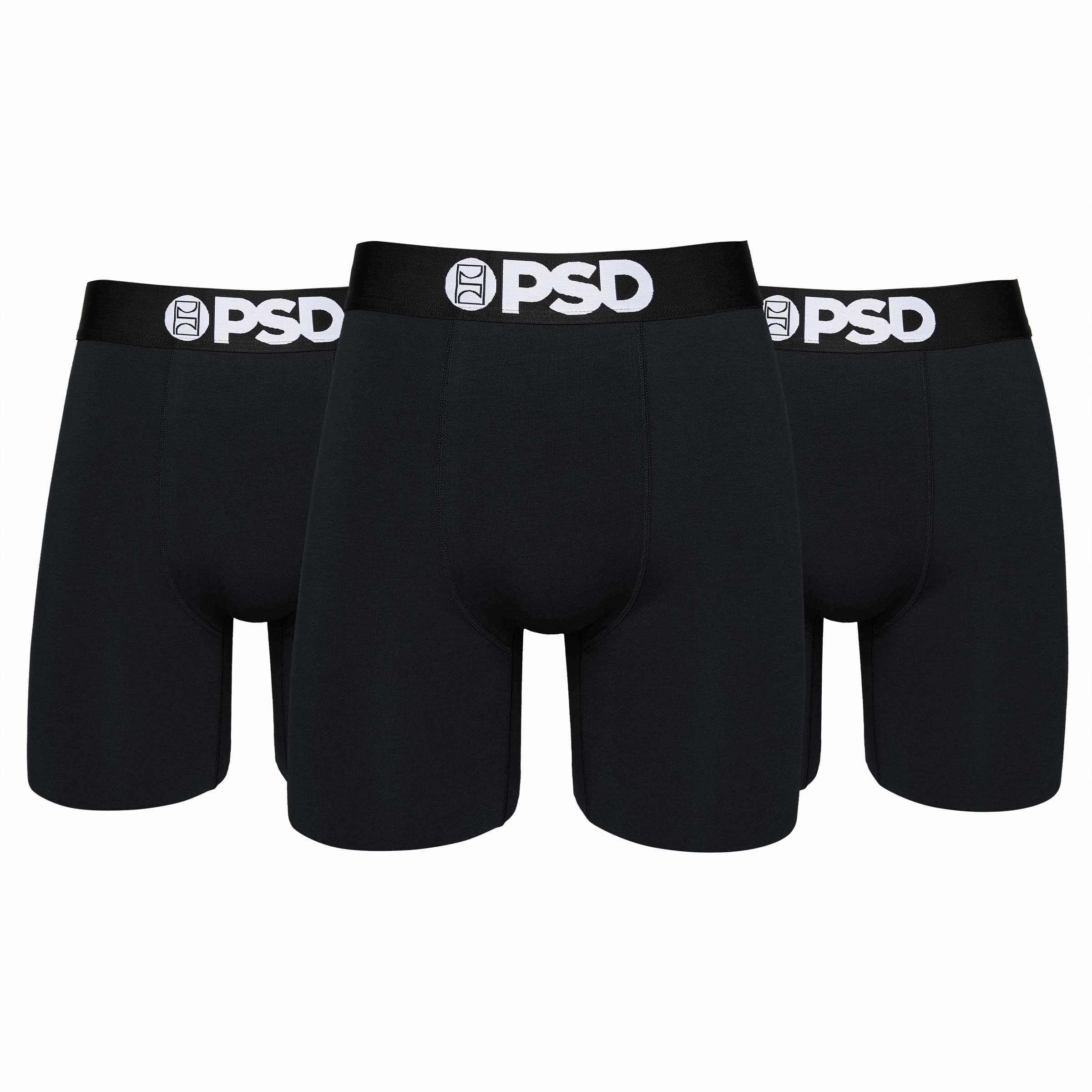PSD Underwear Mens Boxer Briefs - 3 & 6 Pack, Mid & Standard Length, Soft & Breathable Boxer Briefs for Men