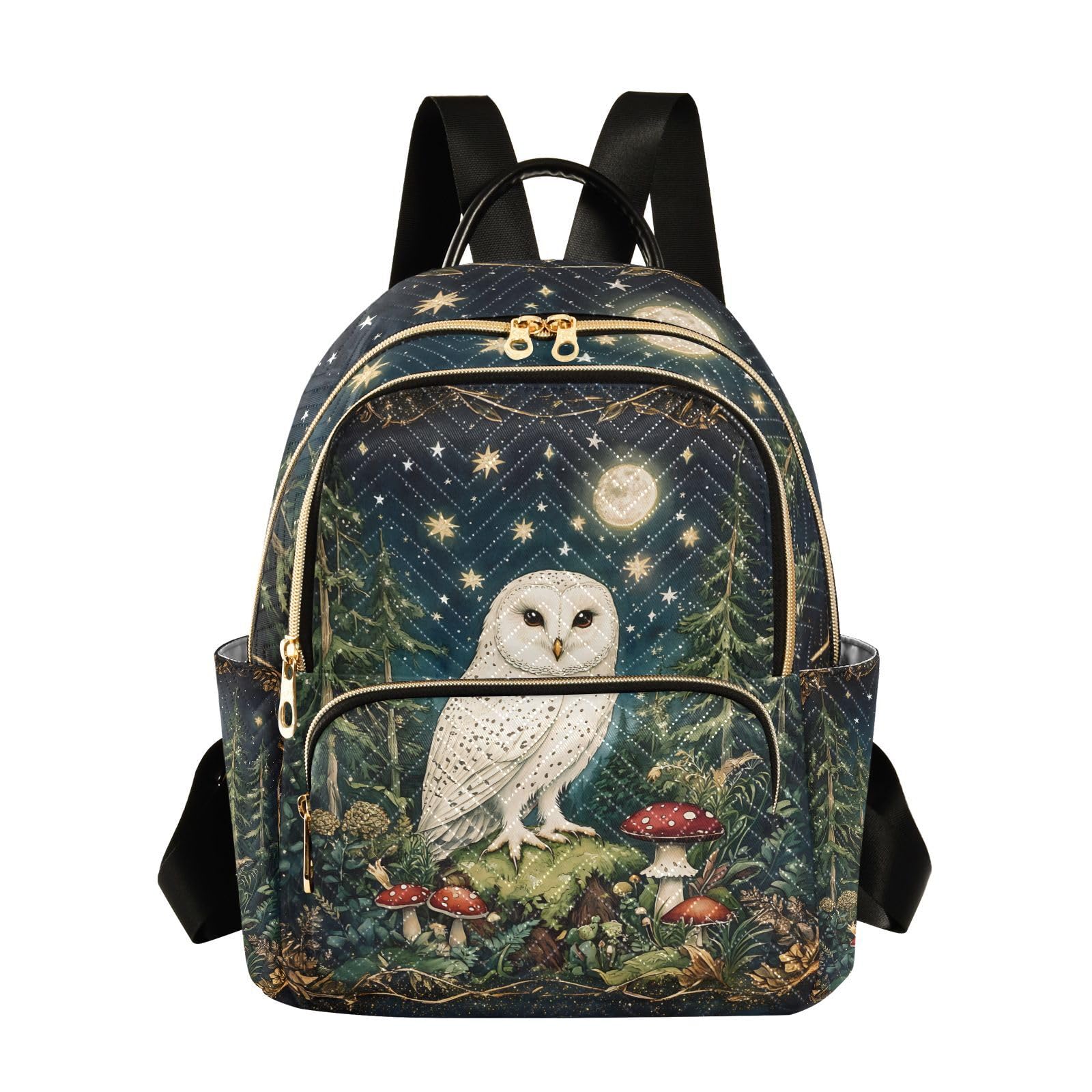 ALAZA Sun Moon Stars Witchy Small Backpack Purse for Women Travel Bag Fashion Daypack Back Pack Shoulder Bag