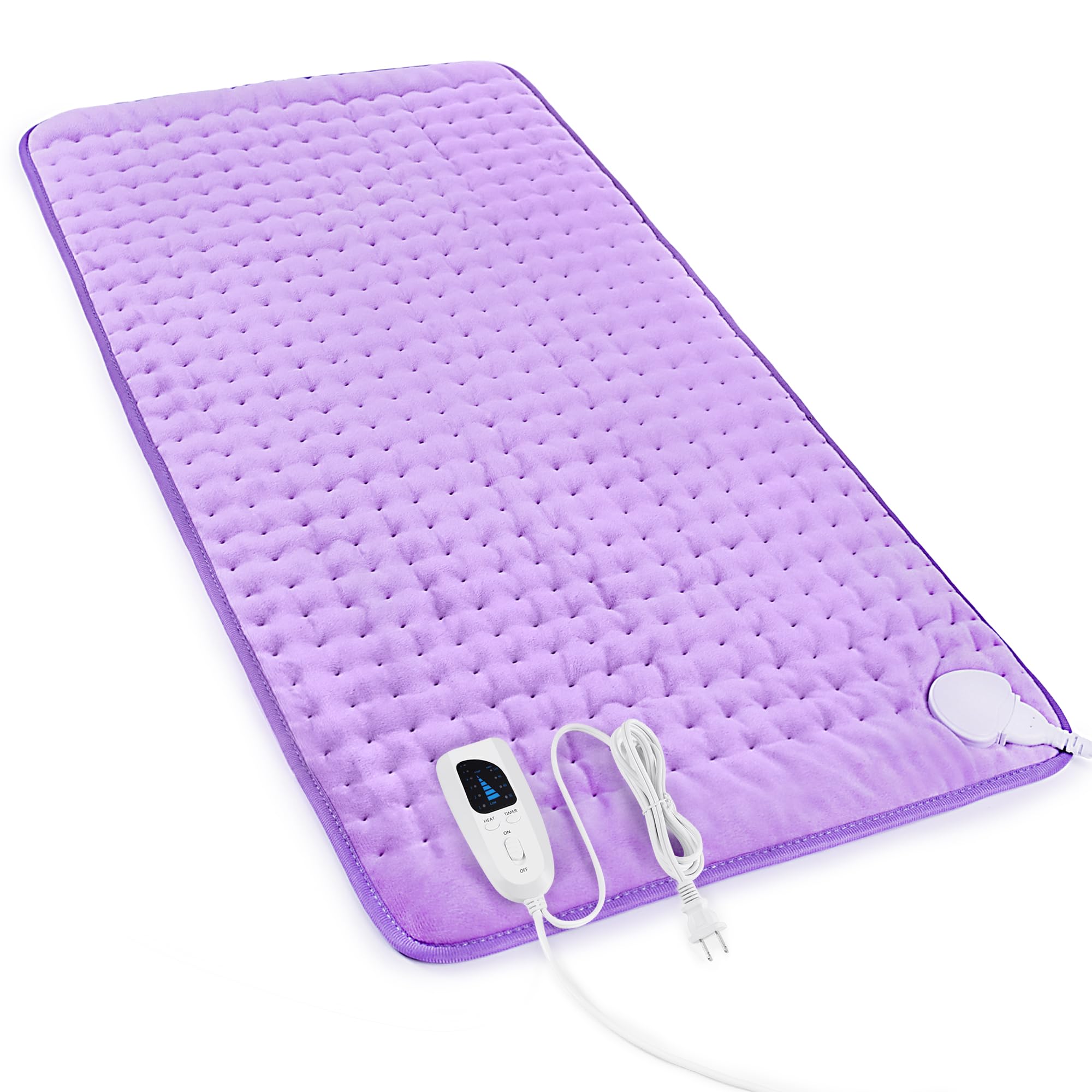 Heating Pad,Heated Blanket,Heating Pad for Back Neck,Silvergray,24x12In | Electric Heating Pad,Dry/Moist Heat Heating Pads,Heating Pads for Shoulder,Abdomen,Knee,Heat Pad for Women Men,Birthday Gift