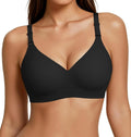 Jelly Bras for Women Wireless Push Up Bra V Neck Seamless Full Coverage Bralette No Underwire Comfy Everyday Bra