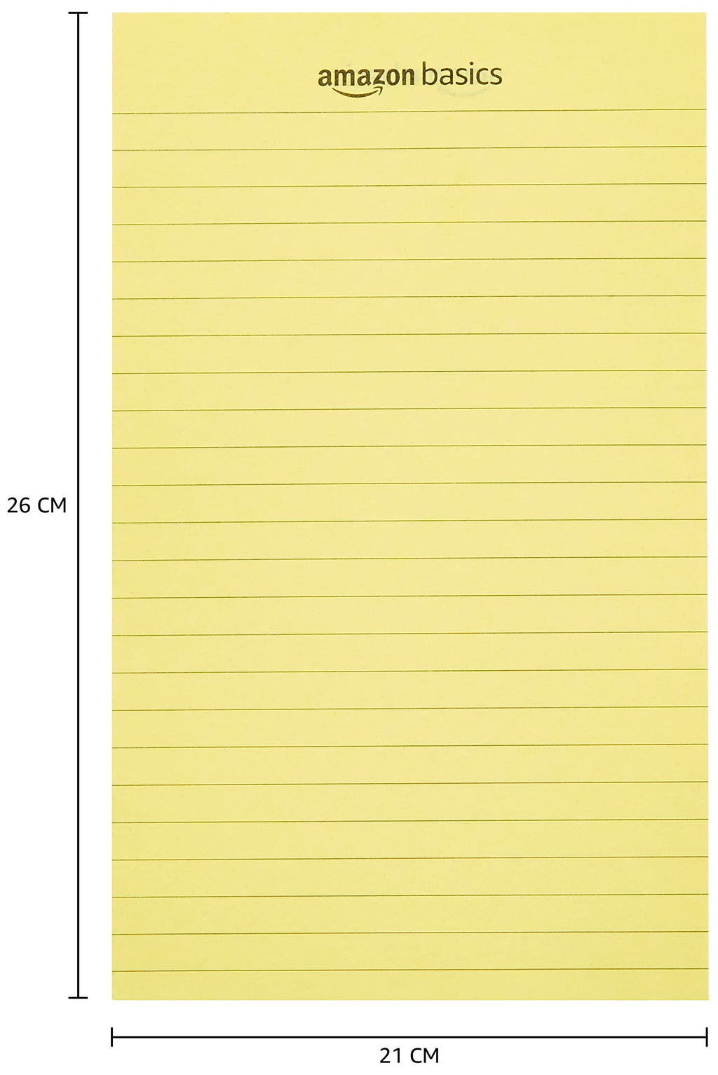 Amazon Basics Narrow Ruled Writing Pads, Perforated, 5" x 8", Multicolor, 6-Pack of 50 Sheets