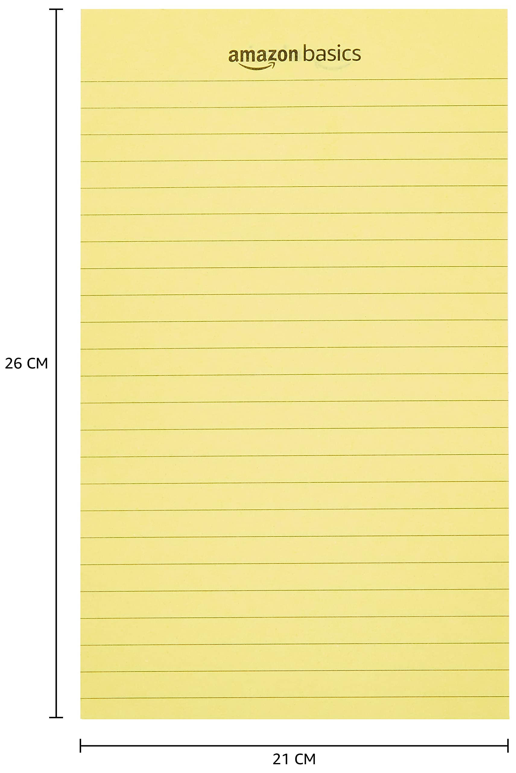 Amazon Basics Narrow Ruled Writing Pads, Perforated, 5" x 8", Multicolor, 6-Pack of 50 Sheets