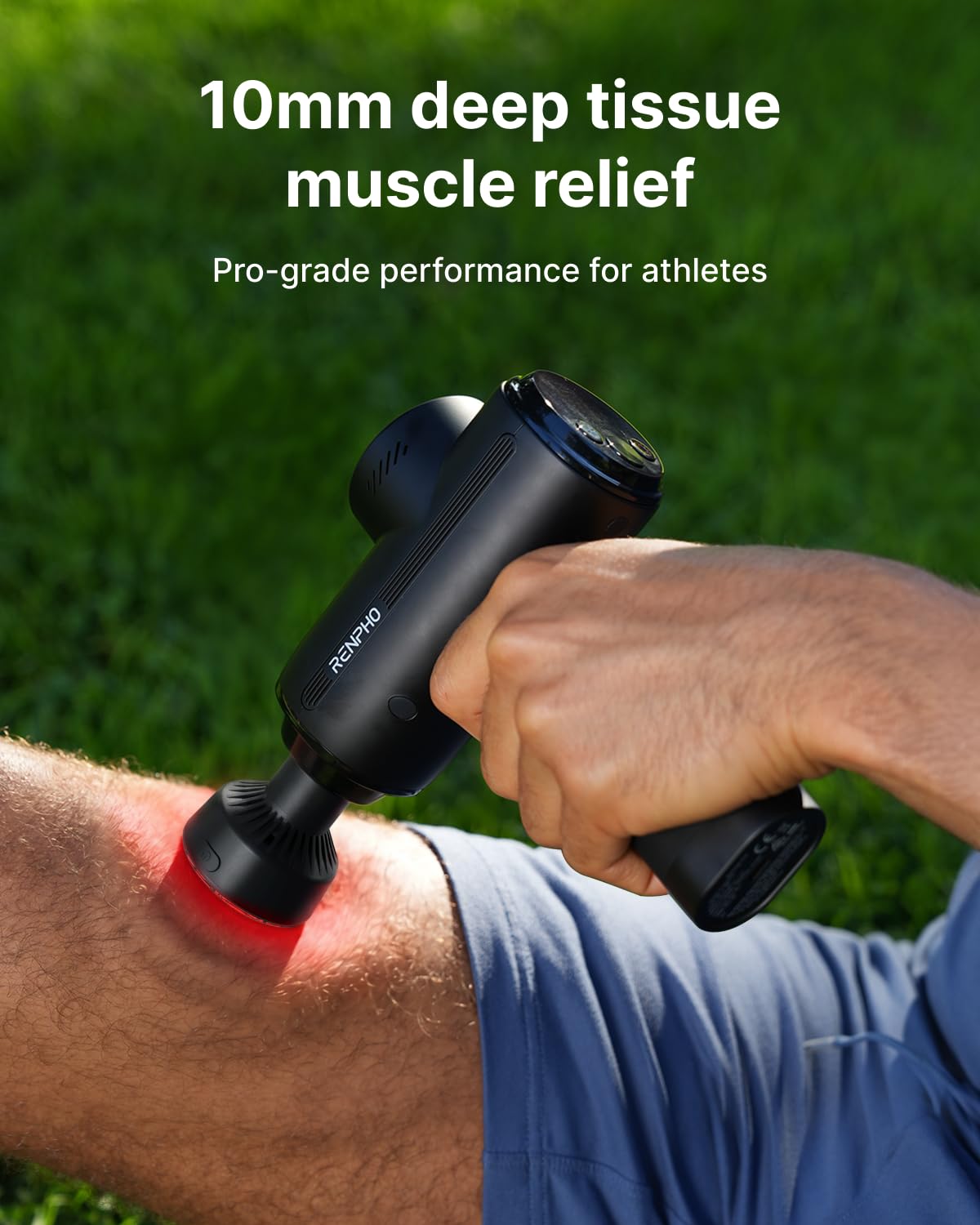 RENPHO Active Thermacool 2 Massage Gun with Heat and Cold, VA Display | Handheld 10mm Deep Tissue Massager for Neck, Back, Muscle Comfort, FSA Eligible Gift for Men, Athletes, Women, HSA