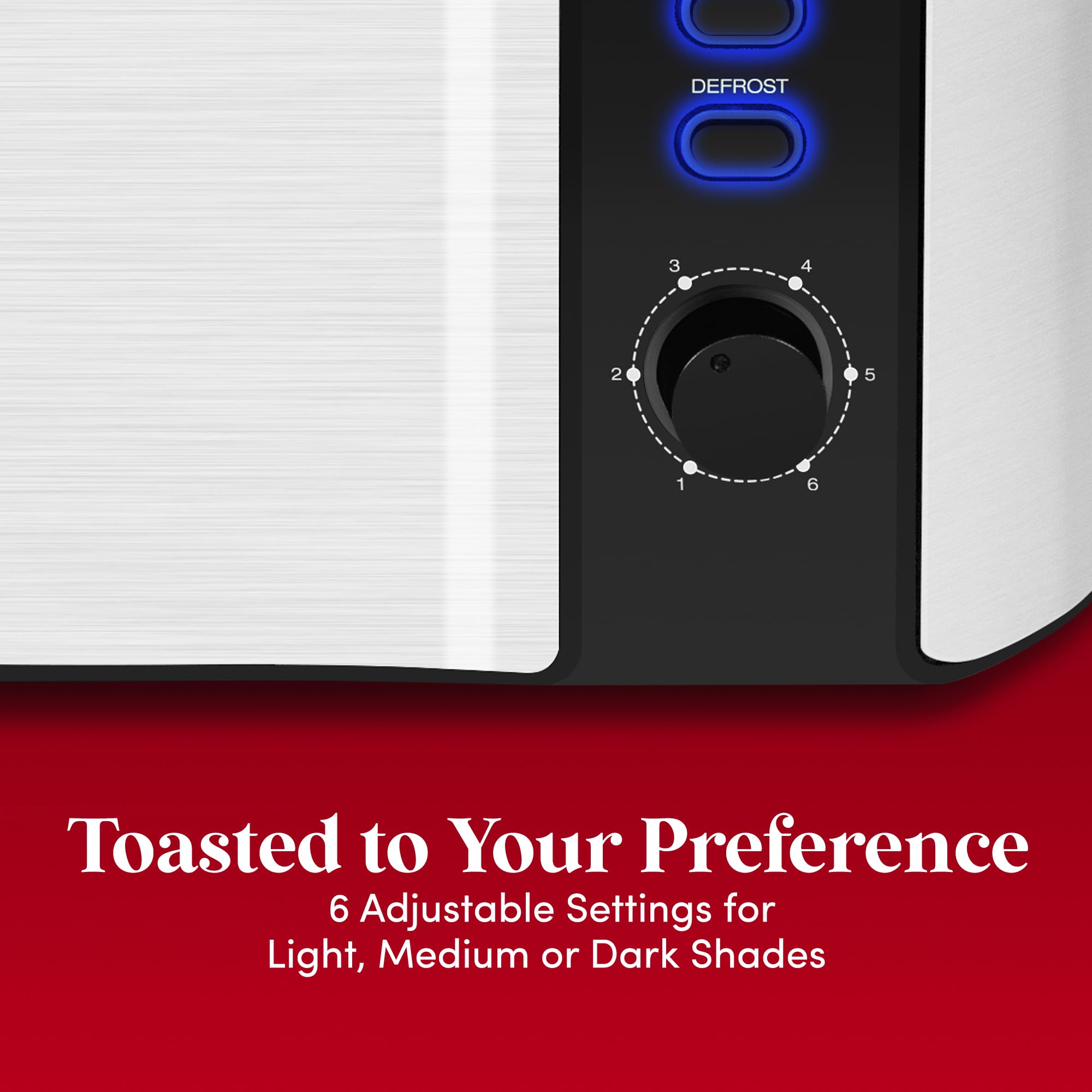 Elite Gourmet ECT5500 4-Slice Long Slot Toaster, Fully Automatic Motorized, Stainless Steel Digital Touchscreen, Extra-Wide Slots, 6 Browning Levels, Bagel, Defrost & Reheat