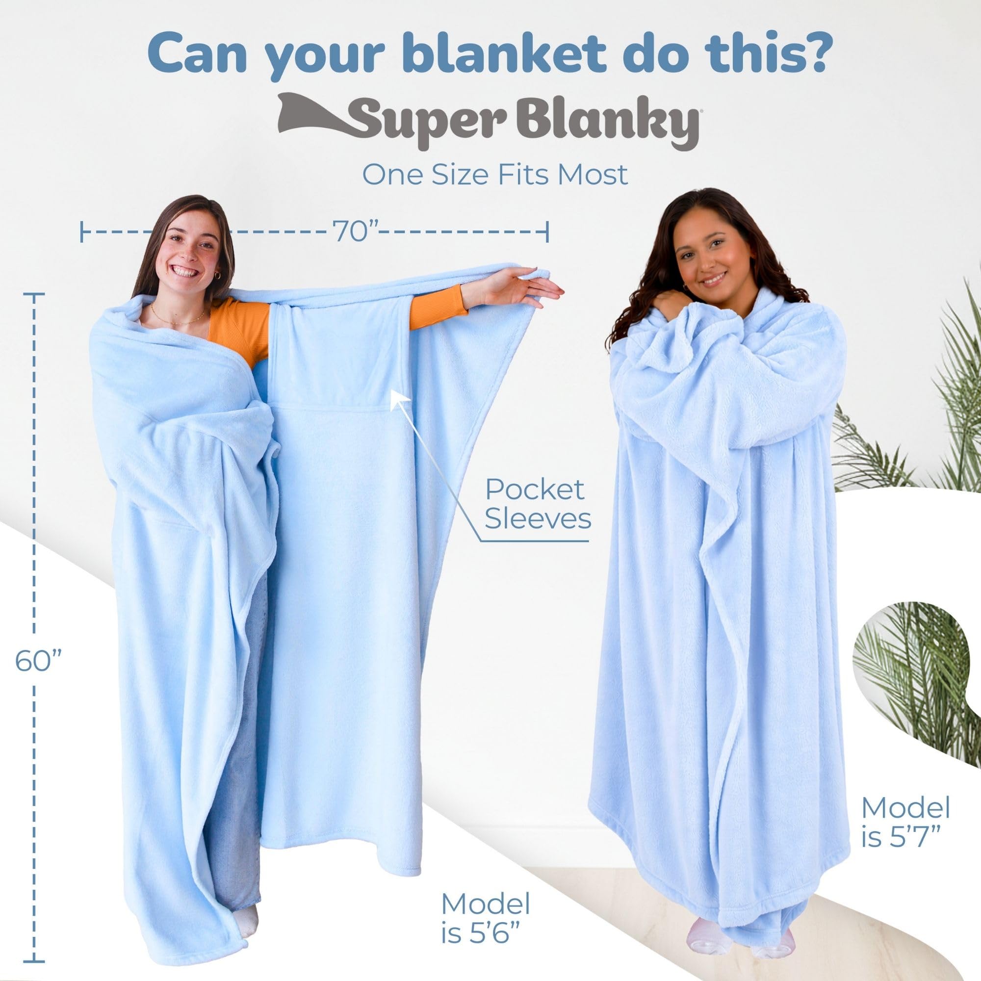 Super Blanky Wearable Blankets for Women & Men, Graduation Day Gift for Her, Cozy Gifts for Women, Wife Birthday Gifts Ideas