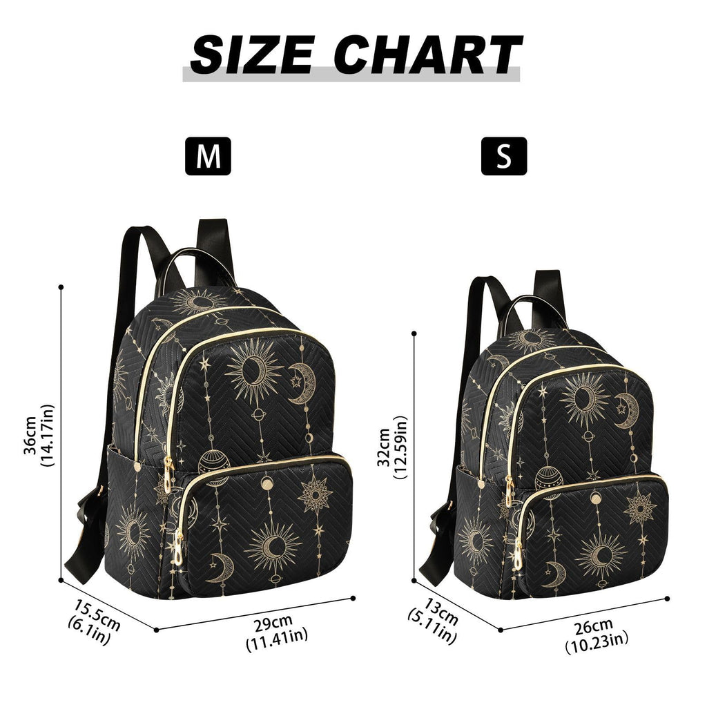 ALAZA Sun Moon Stars Witchy Small Backpack Purse for Women Travel Bag Fashion Daypack Back Pack Shoulder Bag