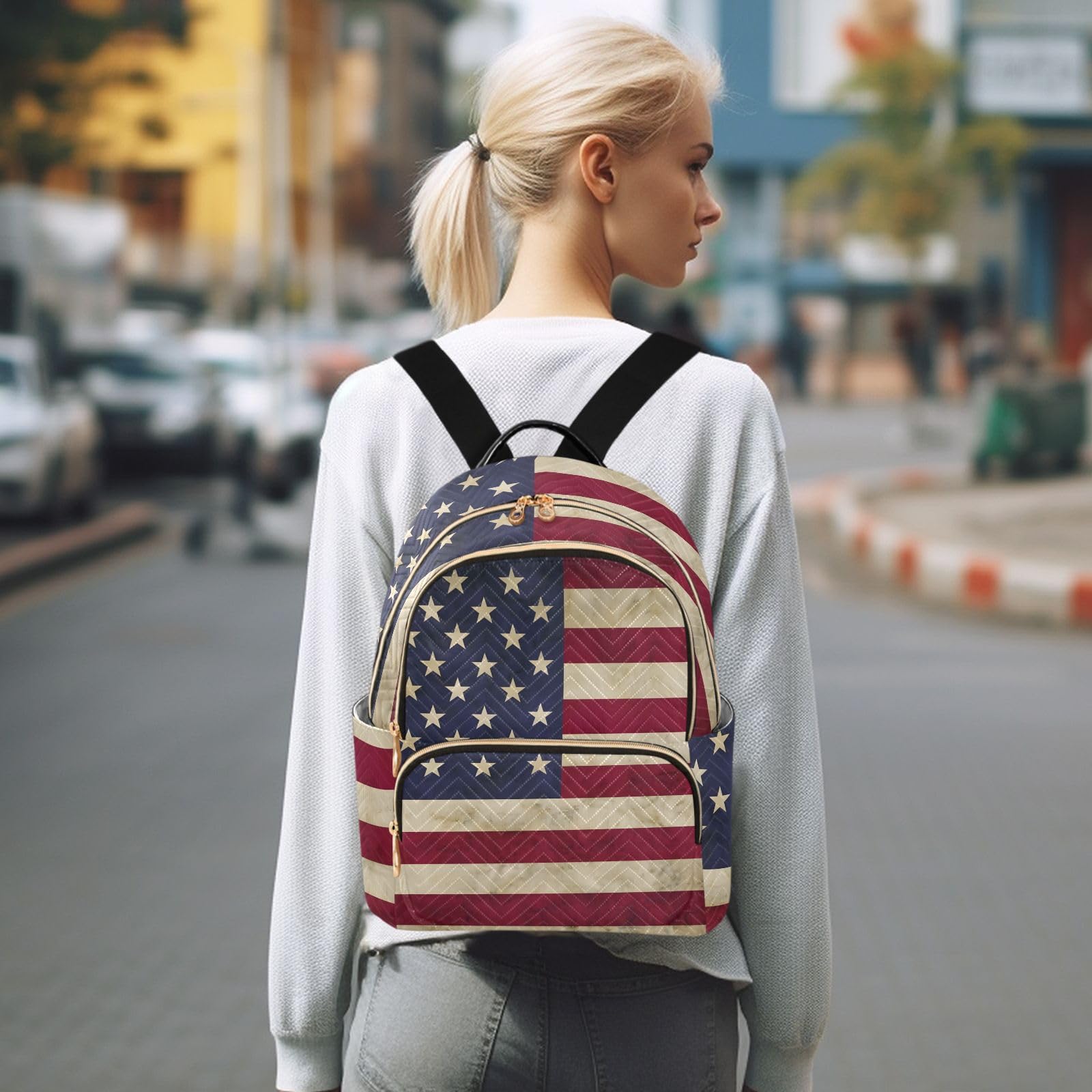 ALAZA Sun Moon Stars Witchy Small Backpack Purse for Women Travel Bag Fashion Daypack Back Pack Shoulder Bag