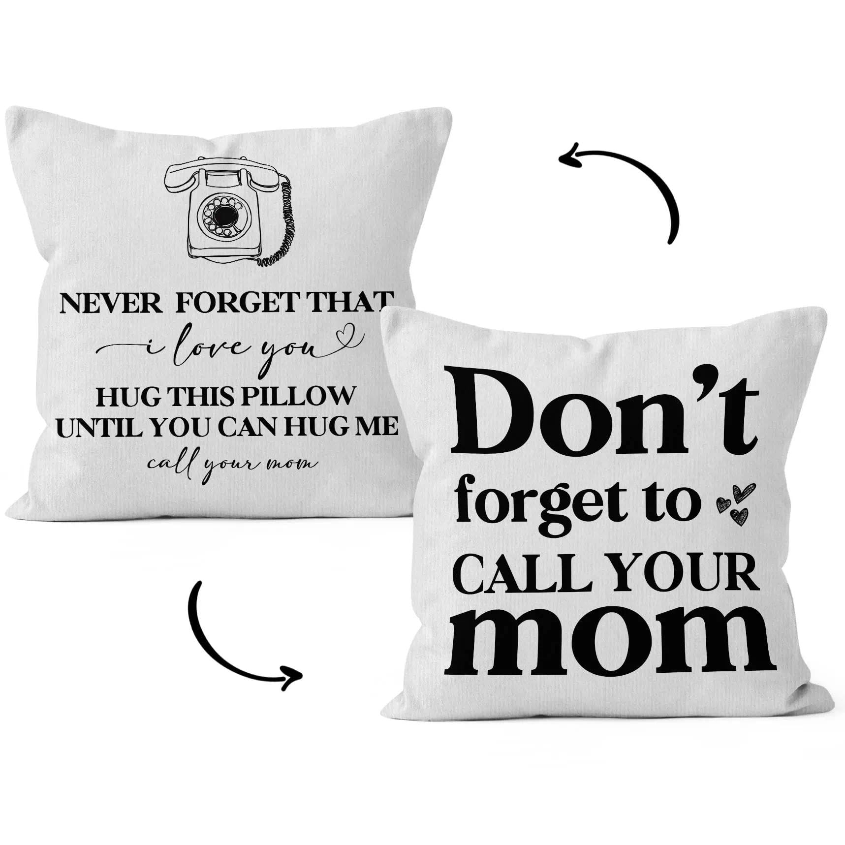HIWX College Dorm Decor,Funny Have Fun Be Safe Make Good Choices Call Your Mom Decorative 18 x 18 Throw Pillow Cover,Call Your Mom Pillow,Throw Pillows for Dorm Bed Room Student Decor Pillowcase