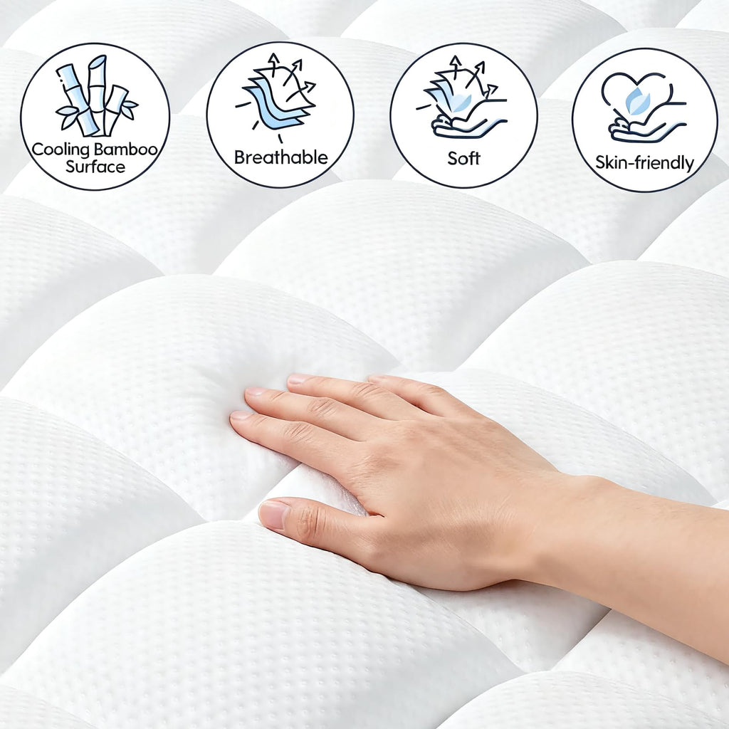 ELEMUSE Twin XL Dorm Dual Layer 3 Inch Memory Foam Mattress Topper for College, Dorm Room Essentials, 2 Inch Cooling Gel Foam and 1 Inch Soft Pillow Top Bed Pad,Back to School Comfortable Support