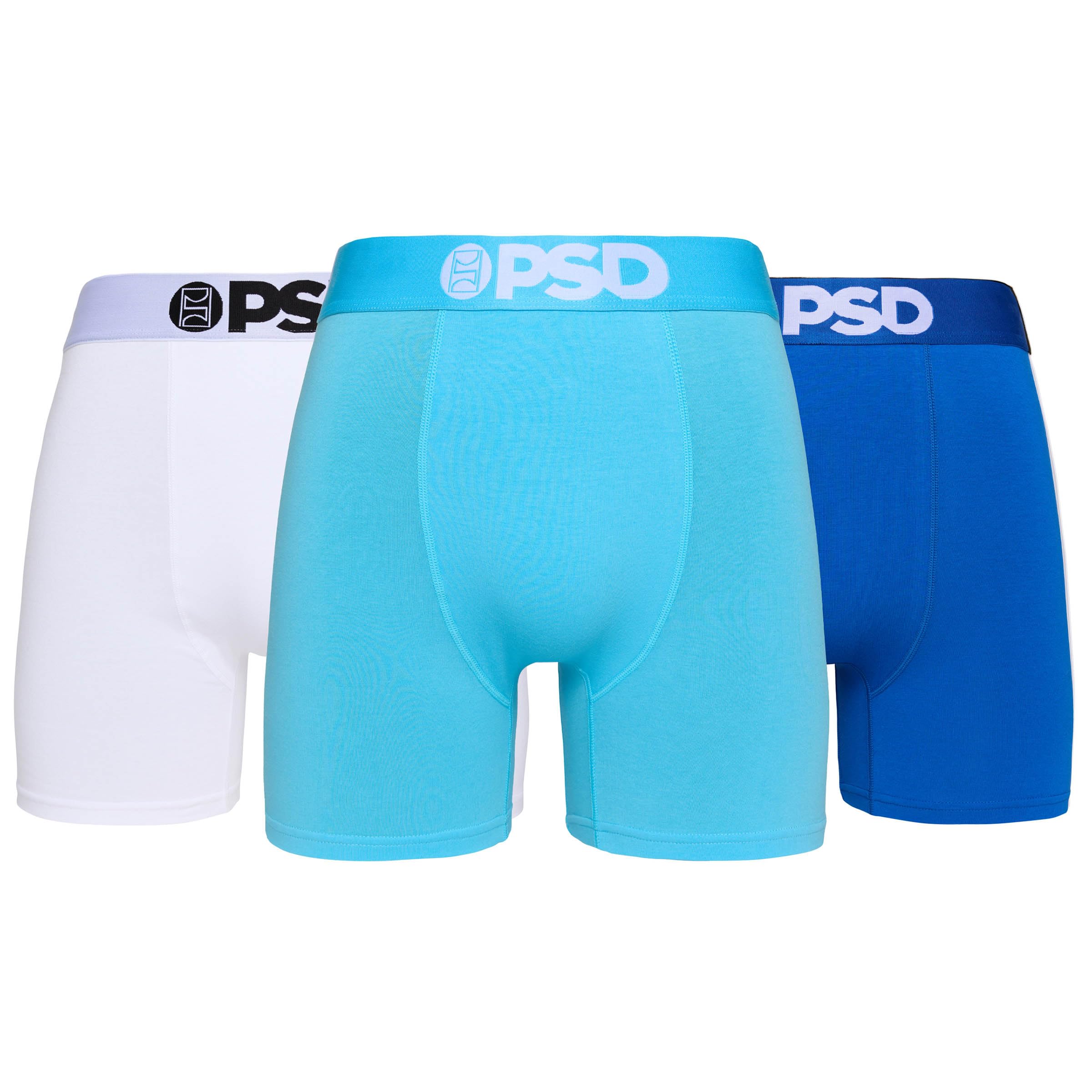PSD Underwear Mens Boxer Briefs - 3 & 6 Pack, Mid & Standard Length, Soft & Breathable Boxer Briefs for Men