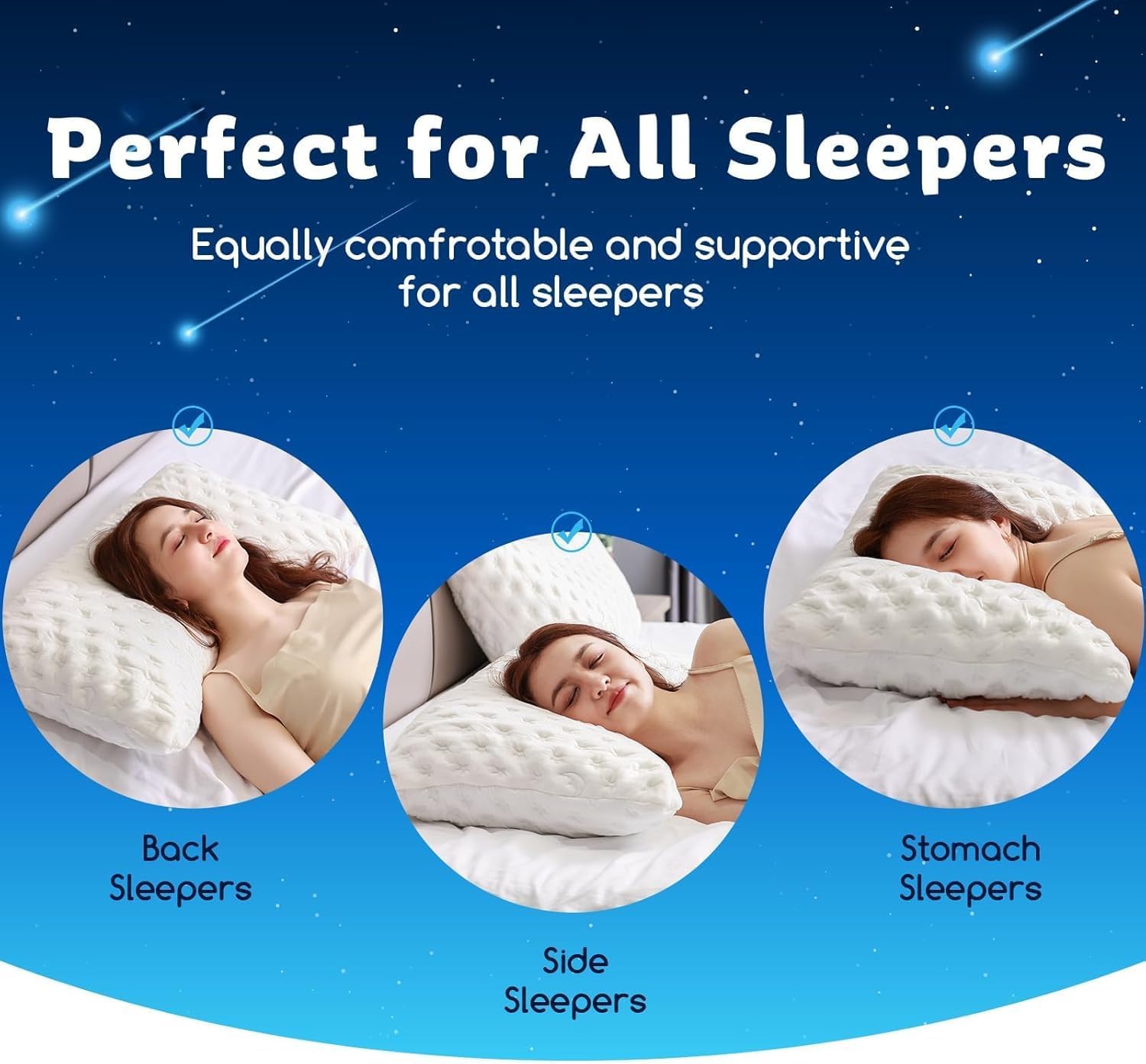 KUCEY Cooling Side Sleeper Pillow for Neck and Shoulder Pain, Luxury Shredded Memory Foam Curved Bed Pillows for Sleeping Set of 1- Adjustable Queen Size- Washable Cover Crescent White