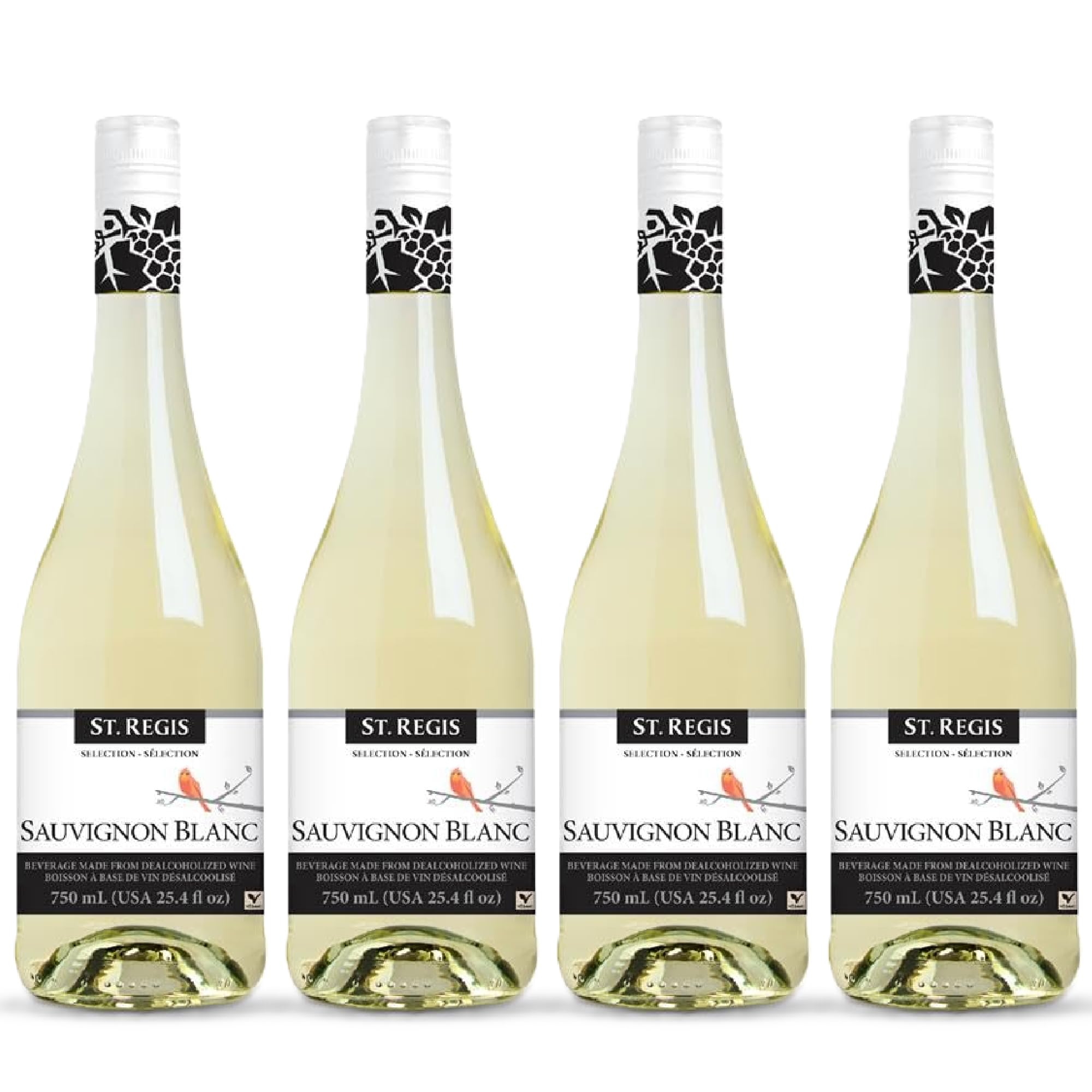 ST. REGIS Non-Alcoholic Cabernet Sauvignon, 25.4 Fl Oz (6 Pack) - Low Calorie, Low Sugar - Fruity & Spicy Rich Flavor from Spain