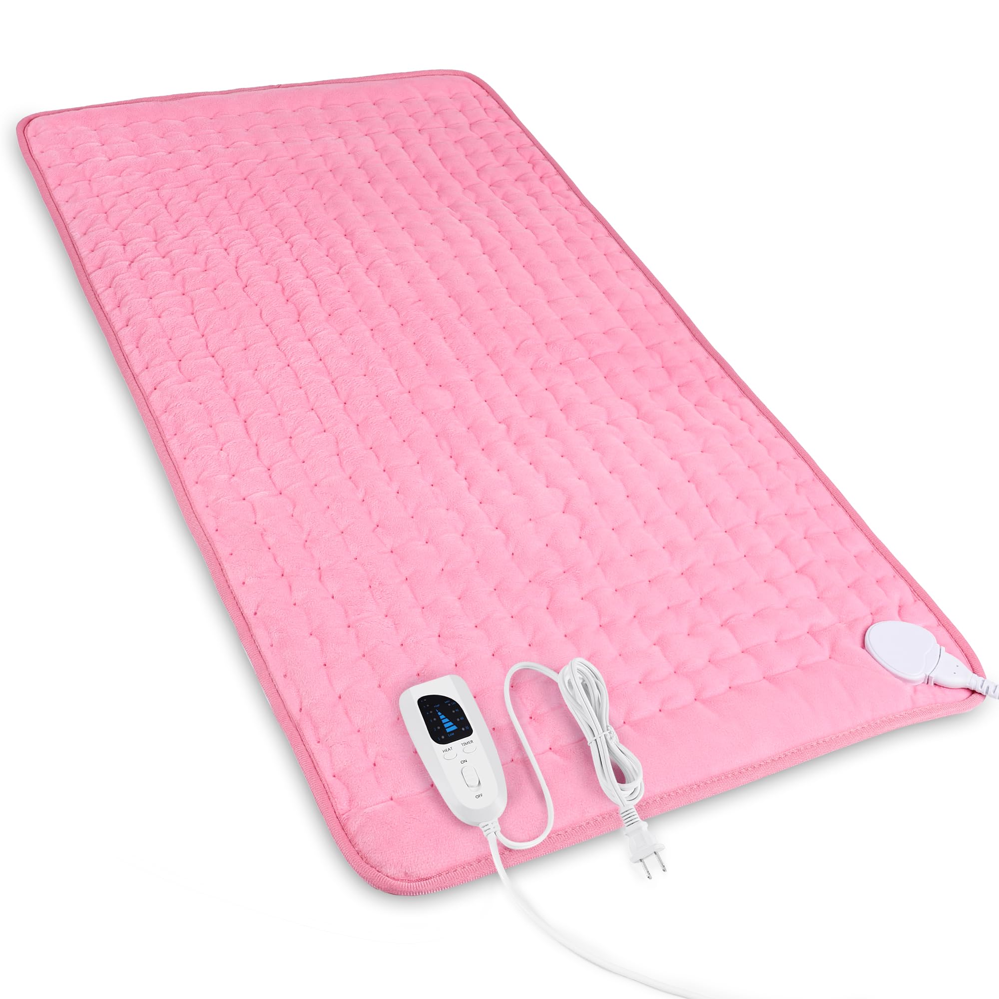 Heating Pad,Heated Blanket,Heating Pad for Back Neck,Silvergray,24x12In | Electric Heating Pad,Dry/Moist Heat Heating Pads,Heating Pads for Shoulder,Abdomen,Knee,Heat Pad for Women Men,Birthday Gift