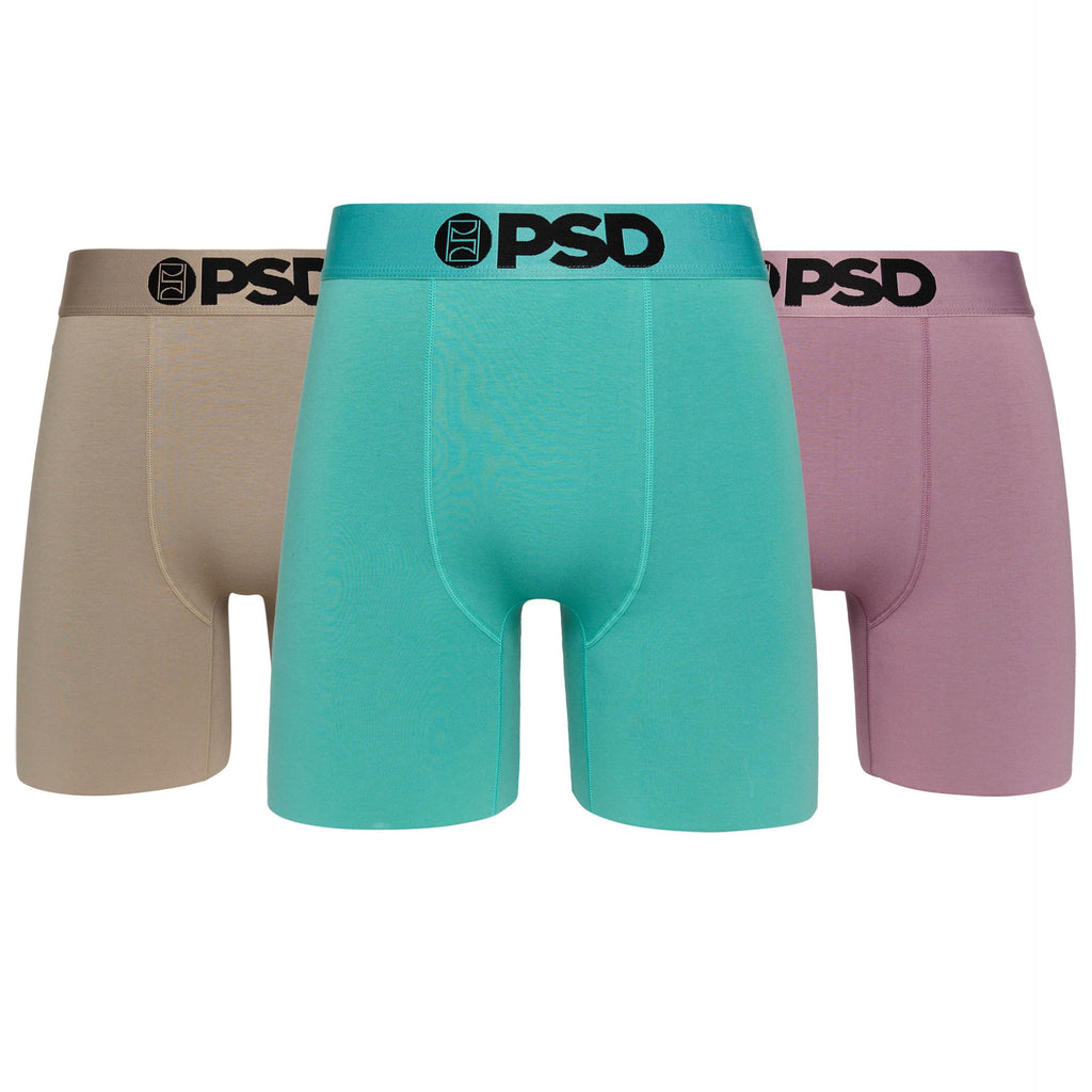 PSD Underwear Mens Boxer Briefs - 3 & 6 Pack, Mid & Standard Length, Soft & Breathable Boxer Briefs for Men