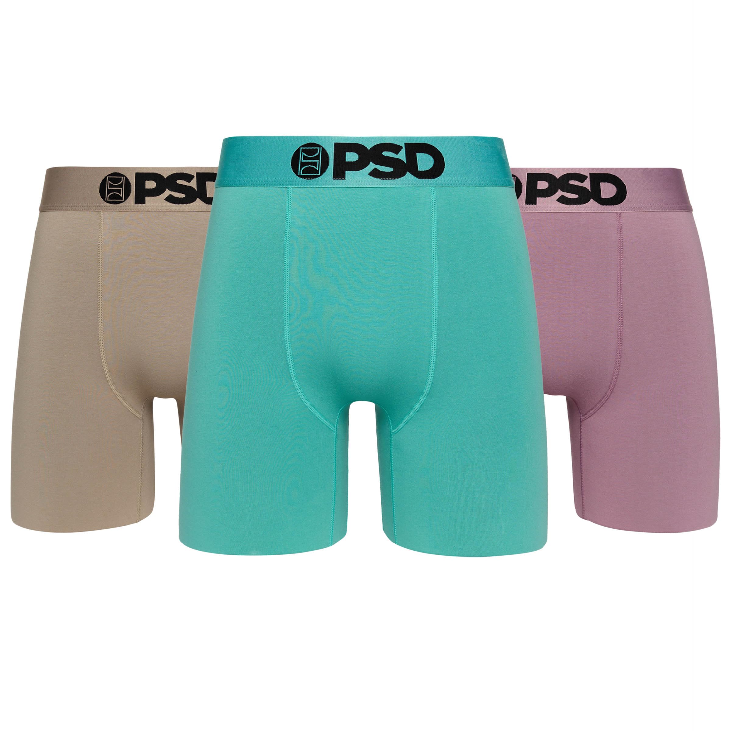 PSD Underwear Mens Boxer Briefs - 3 & 6 Pack, Mid & Standard Length, Soft & Breathable Boxer Briefs for Men