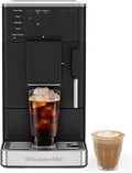 KitchenAid Fully Automatic Espresso Machine KF2 with 6 Hot and Iced Coffee Options | Built-In Grinder | Steam Wand, Black Matte KES8452