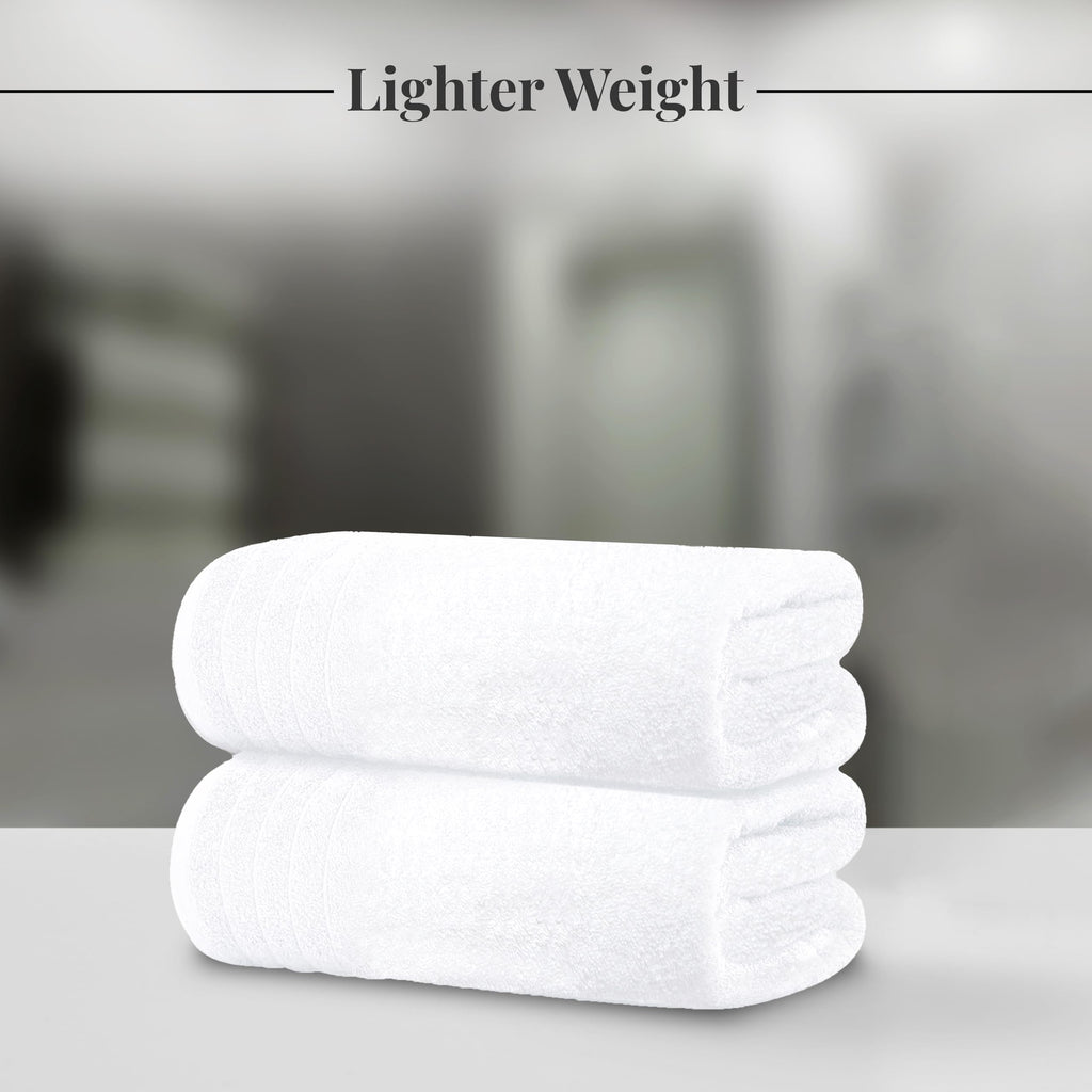 Tens Towels Pack of 4 Extra Large Bath Towels 30 x 60 Inches, 100% Cotton, Larger & Lighter Weight, Quicker to Dry, Super Soft and Absorbent, Perfect for Bathroom, Black