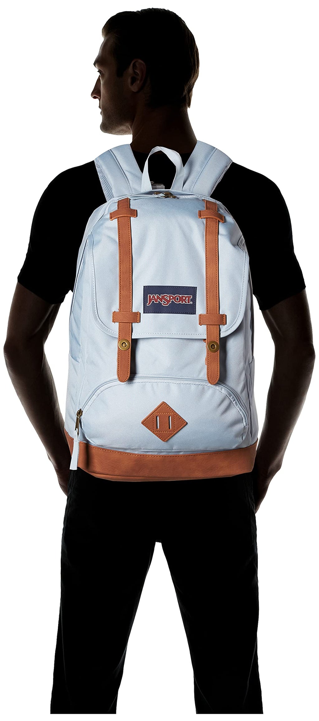 JanSport Cortlandt Laptop Backpack, Misty Rose, 15” Laptop Sleeve-Synthetic Leather Shoulder Computer Bag with Large Compartment, Padded Straps-Book Rucksack for Men, Women