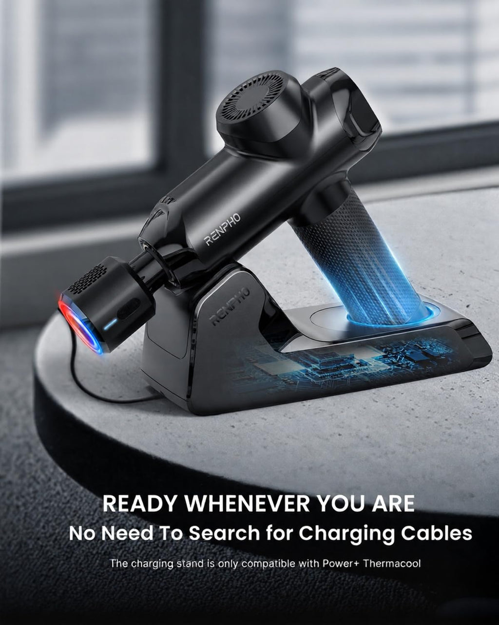 RENPHO Active Thermacool 2 Massage Gun with Heat and Cold, VA Display | Handheld 10mm Deep Tissue Massager for Neck, Back, Muscle Comfort, FSA Eligible Gift for Men, Athletes, Women, HSA