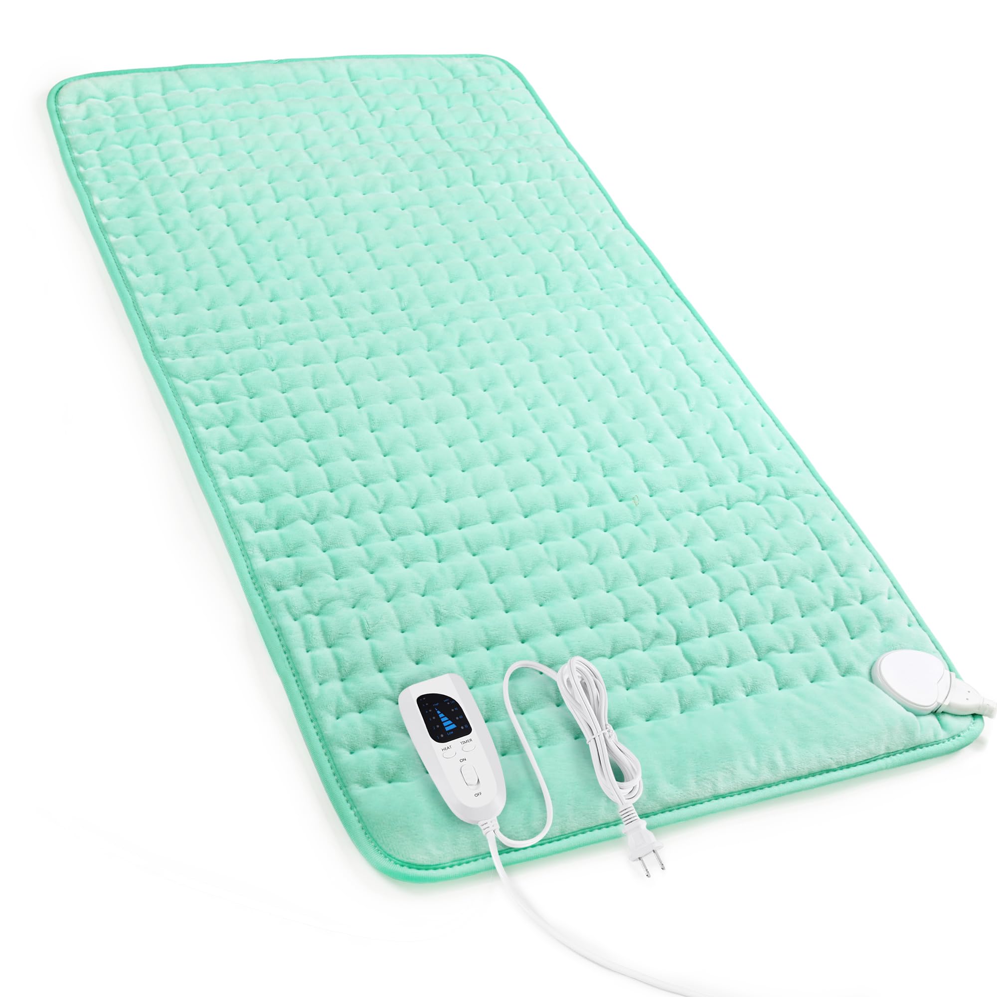 Heating Pad,Heated Blanket,Heating Pad for Back Neck,Silvergray,24x12In | Electric Heating Pad,Dry/Moist Heat Heating Pads,Heating Pads for Shoulder,Abdomen,Knee,Heat Pad for Women Men,Birthday Gift